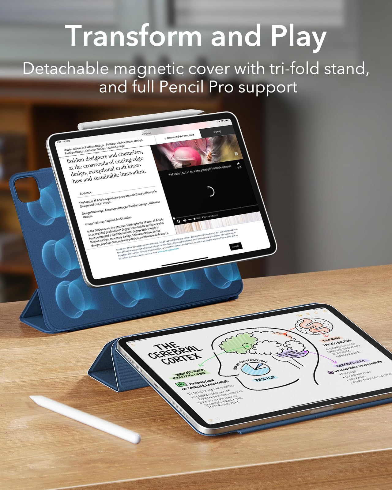 Foto 4 pulgar | Funda Esr Rebound Series Para Ipad Pro 13 M4 (2024)  Color Azul Marino - Venta Internacional.