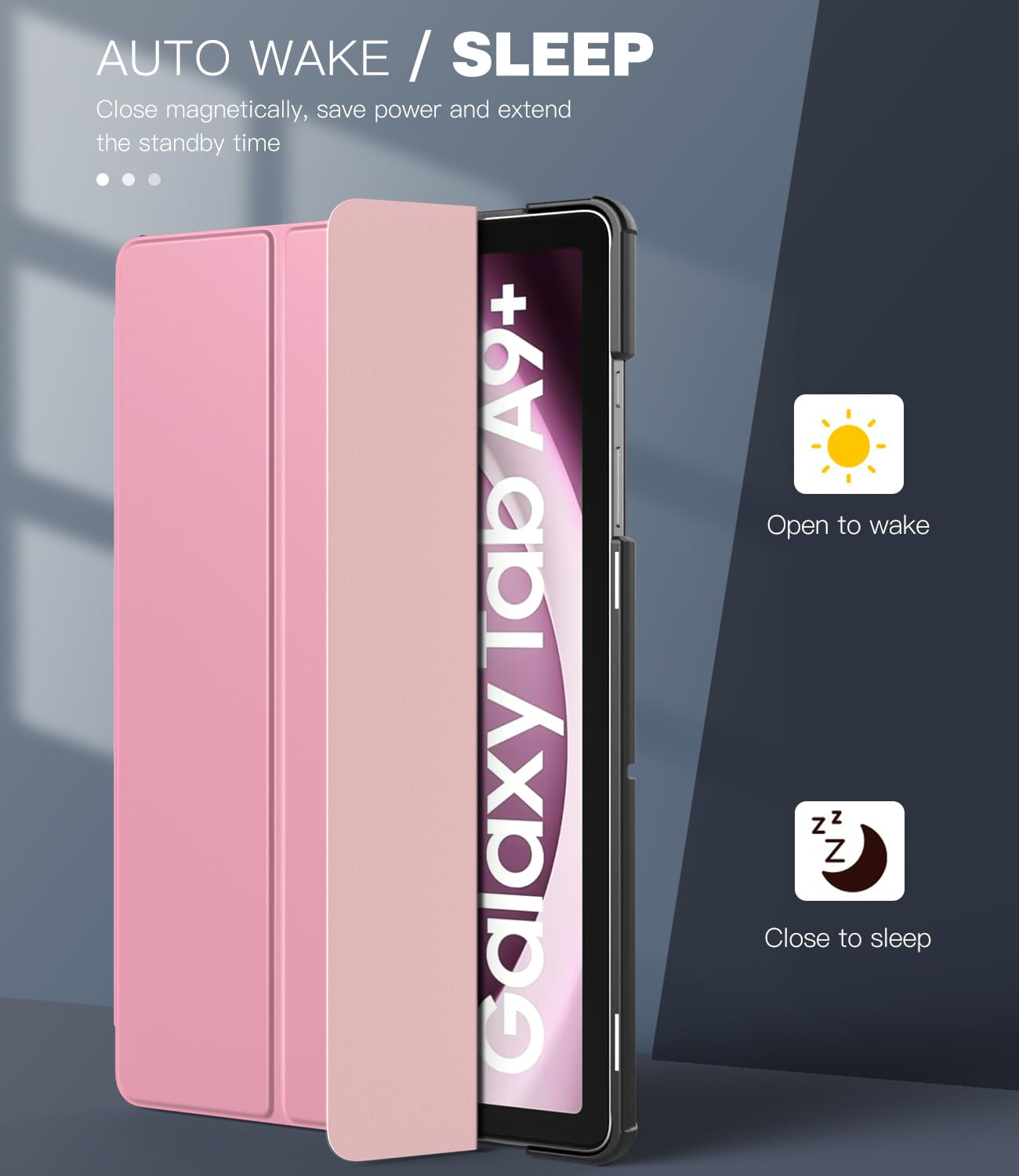 Foto 6 pulgar | Funda Timovo Para Samsung Galaxy Tab A9+ De 11 Pulgadas 2023 - Rosa - Venta Internacional.