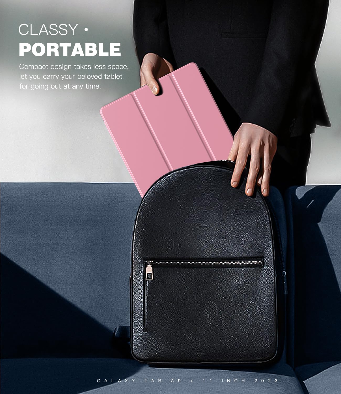 Foto 7 | Funda Timovo Para Samsung Galaxy Tab A9+ De 11 Pulgadas 2023 - Rosa - Venta Internacional.