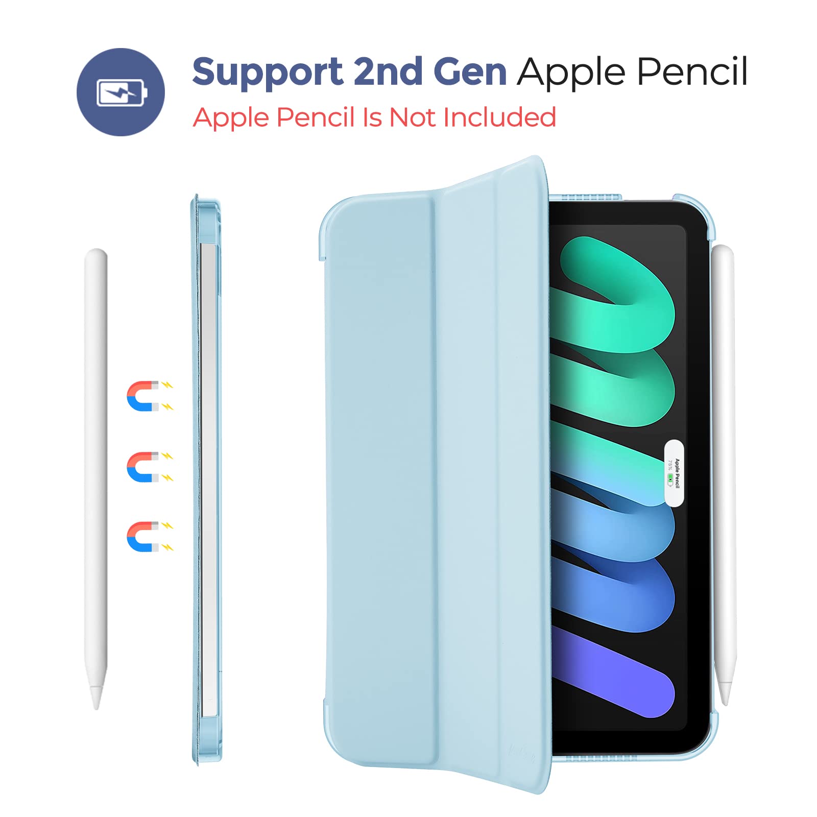 Foto 6 pulgar | Funda Procase Smart Para Ipad Mini 7/6 De 8 3 Pulgadas 2021/2024 - Venta Internacional.