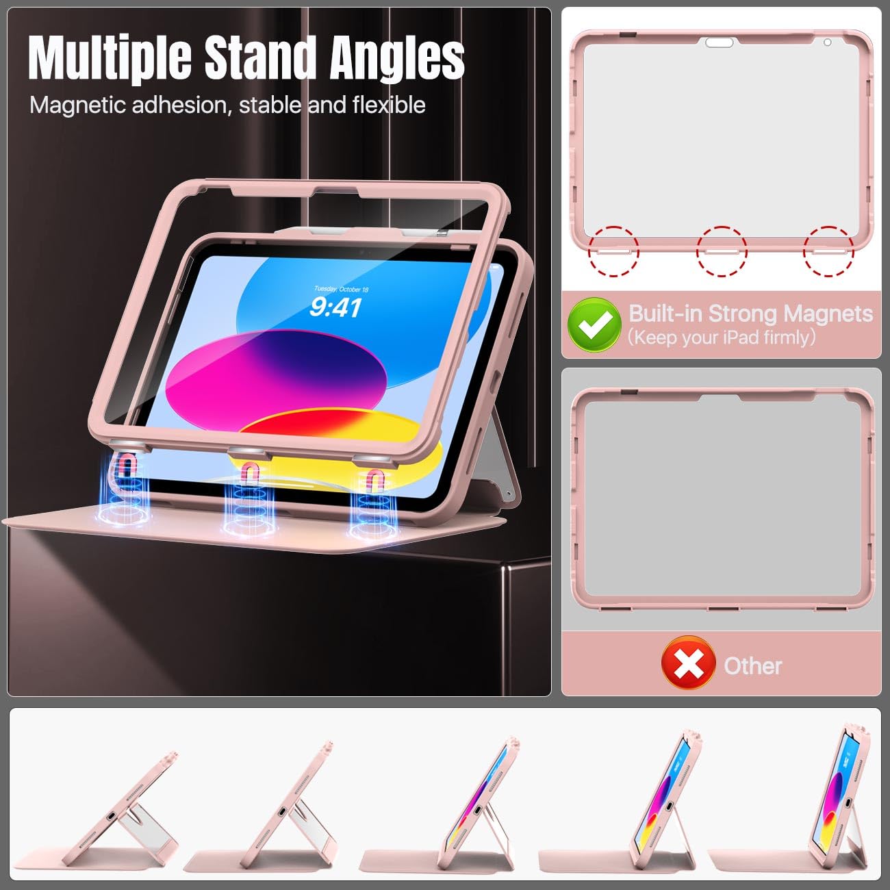 Foto 5 | Funda Moko Para Ipad De 11 Pulgadas (a16) De 11.ª Generación Con Soporte Para Lápices - Venta Internacional.