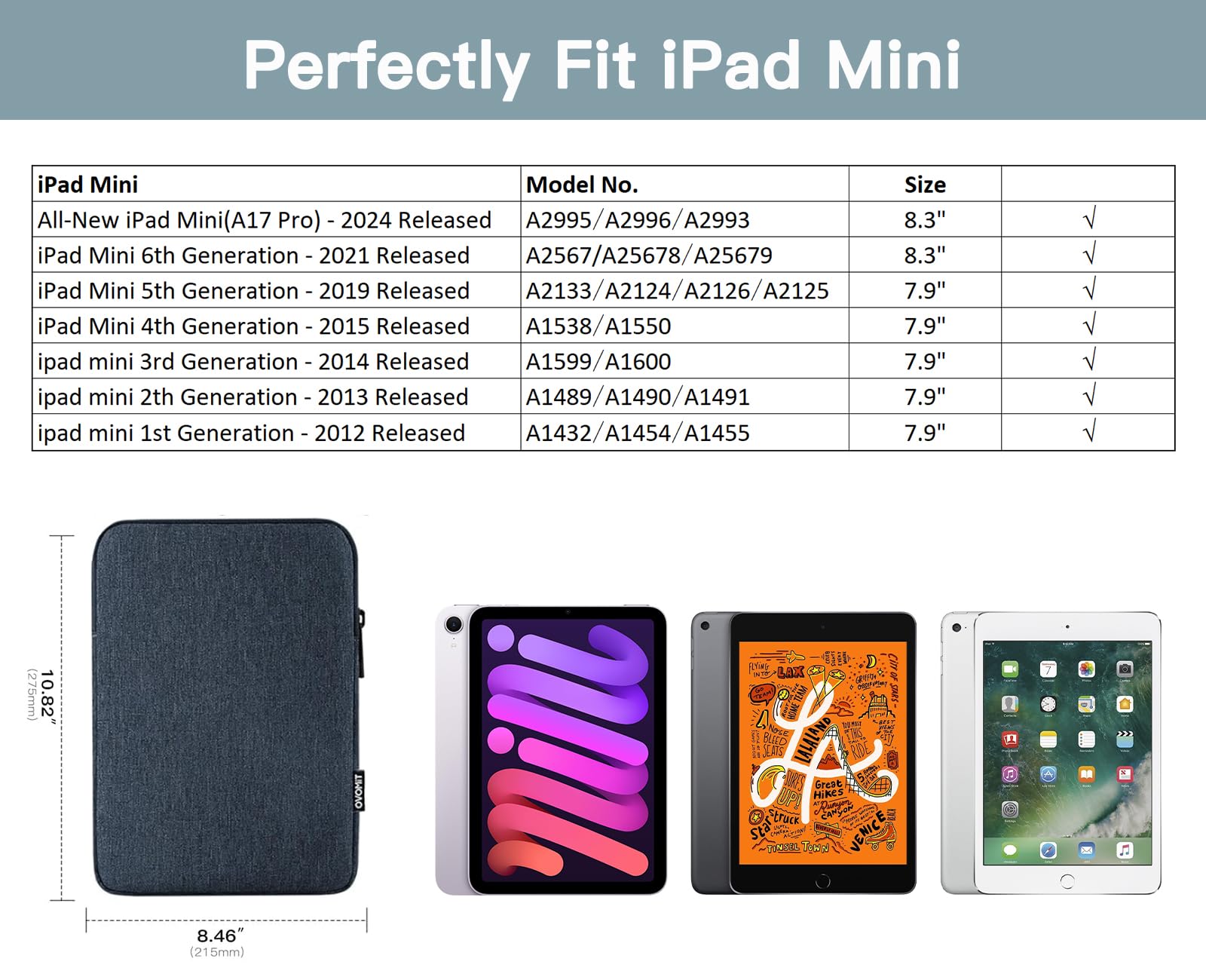 Foto 3 pulgar | Funda Para Tablet Timovo Para Ipad Mini 7/6/5/4/3/2/1 8-9 Pulgadas - Venta Internacional.