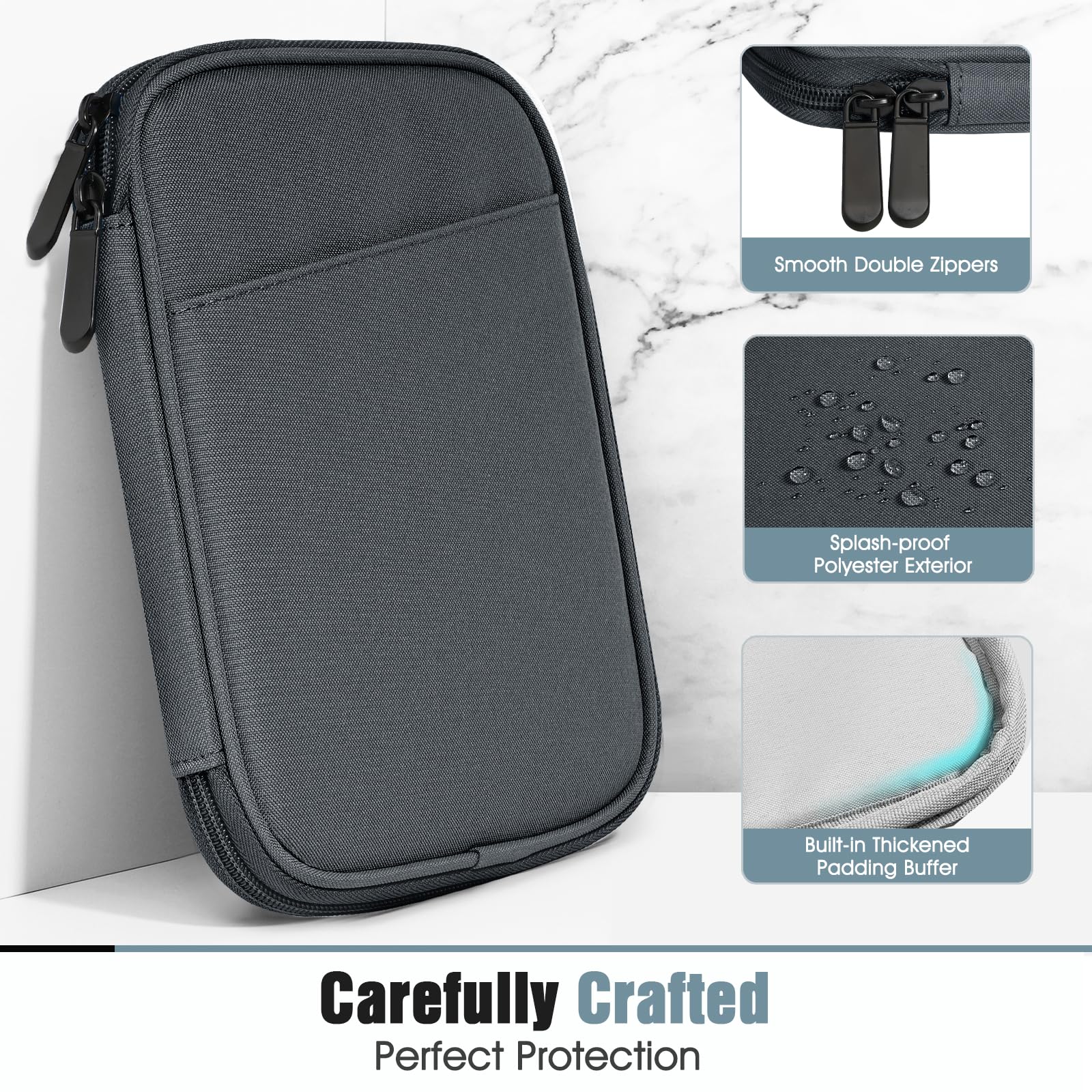 Foto 4 | Funda Para Tablet Timovo Para Kindle Paperwhite De 6 A 7 Pulgadas  Color Gris - Venta Internacional.