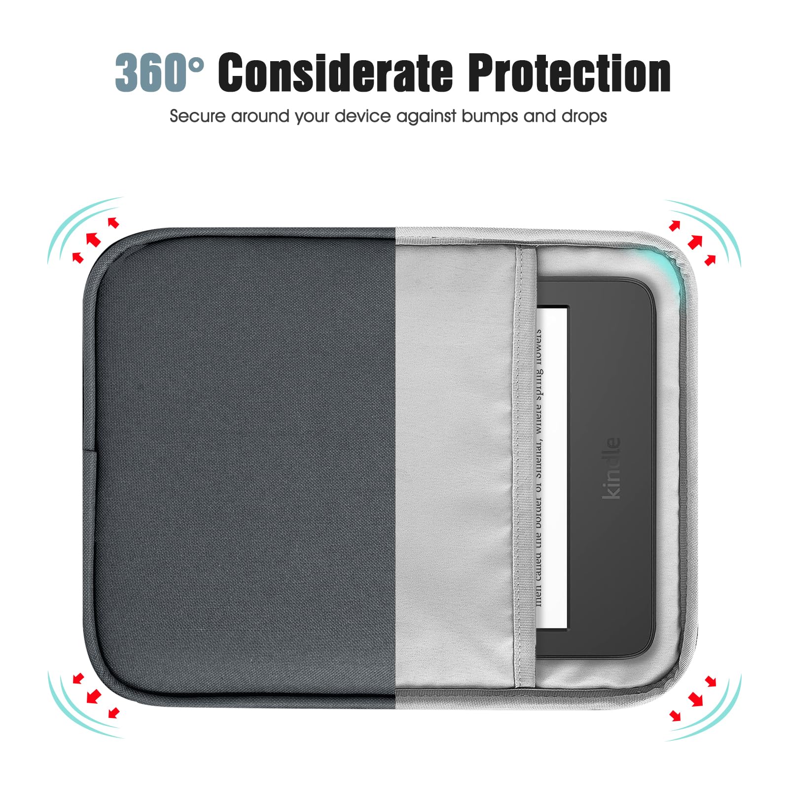 Foto 6 pulgar | Funda Para Tablet Timovo Para Kindle Paperwhite De 6 A 7 Pulgadas  Color Gris - Venta Internacional.