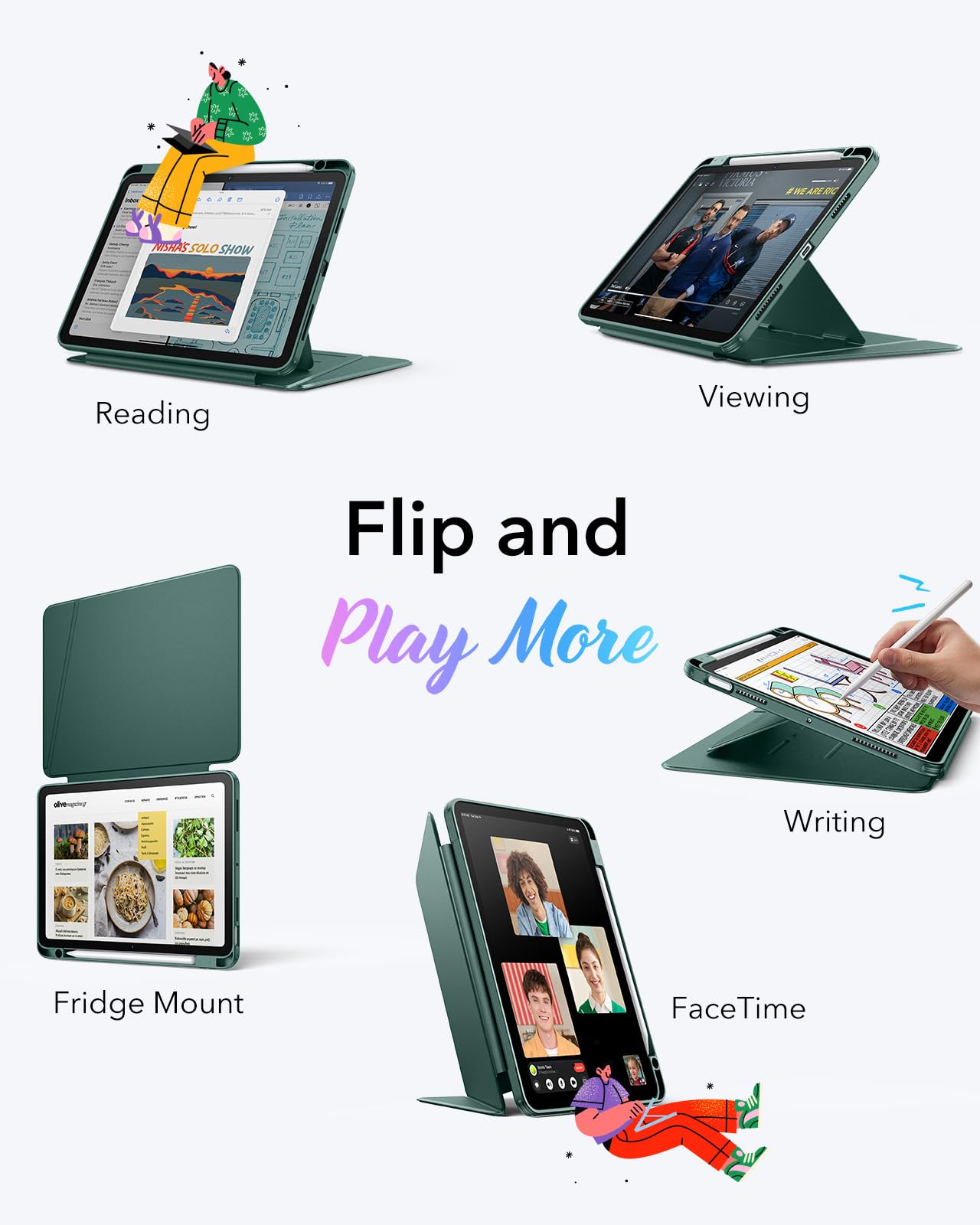 Foto 4 pulgar | Funda Esr Para Ipad Air De 11 Pulgadas (2025/2024) Con Soporte Para Lápices - Venta Internacional.