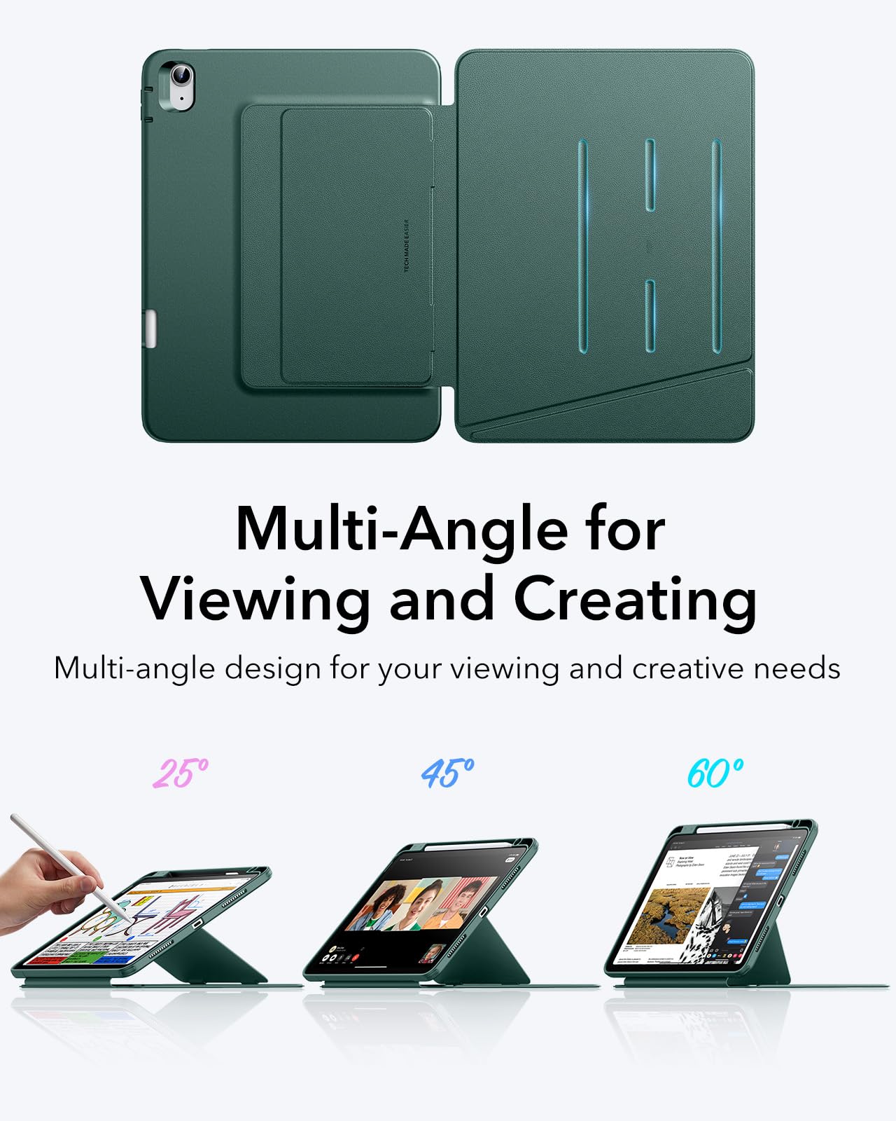 Foto 5 pulgar | Funda Esr Para Ipad Air De 11 Pulgadas (2025/2024) Con Soporte Para Lápices - Venta Internacional.