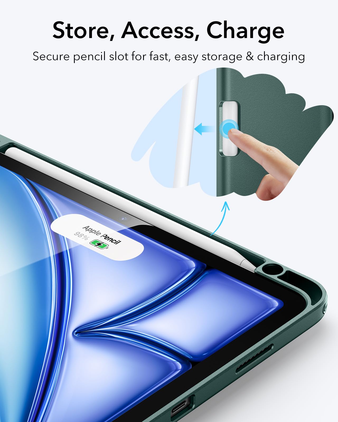 Foto 7 | Funda Esr Para Ipad Air De 11 Pulgadas (2025/2024) Con Soporte Para Lápices - Venta Internacional.