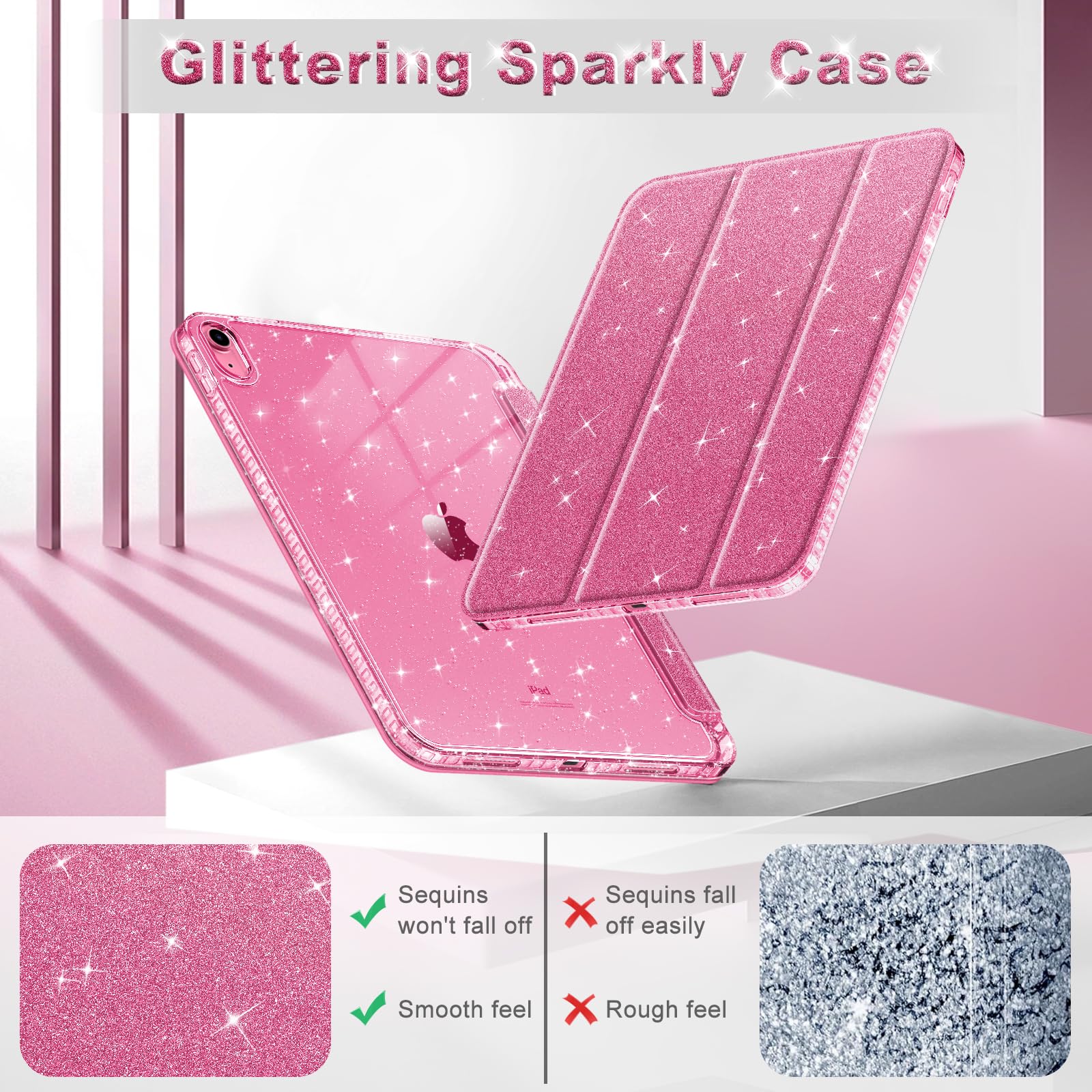Foto 5 pulgar | Funda Fintie Slim Para Ipad 11.ª Generación  11.ª Generación  11.ª Generación  10.9 Pulgadas  Color Rosa -