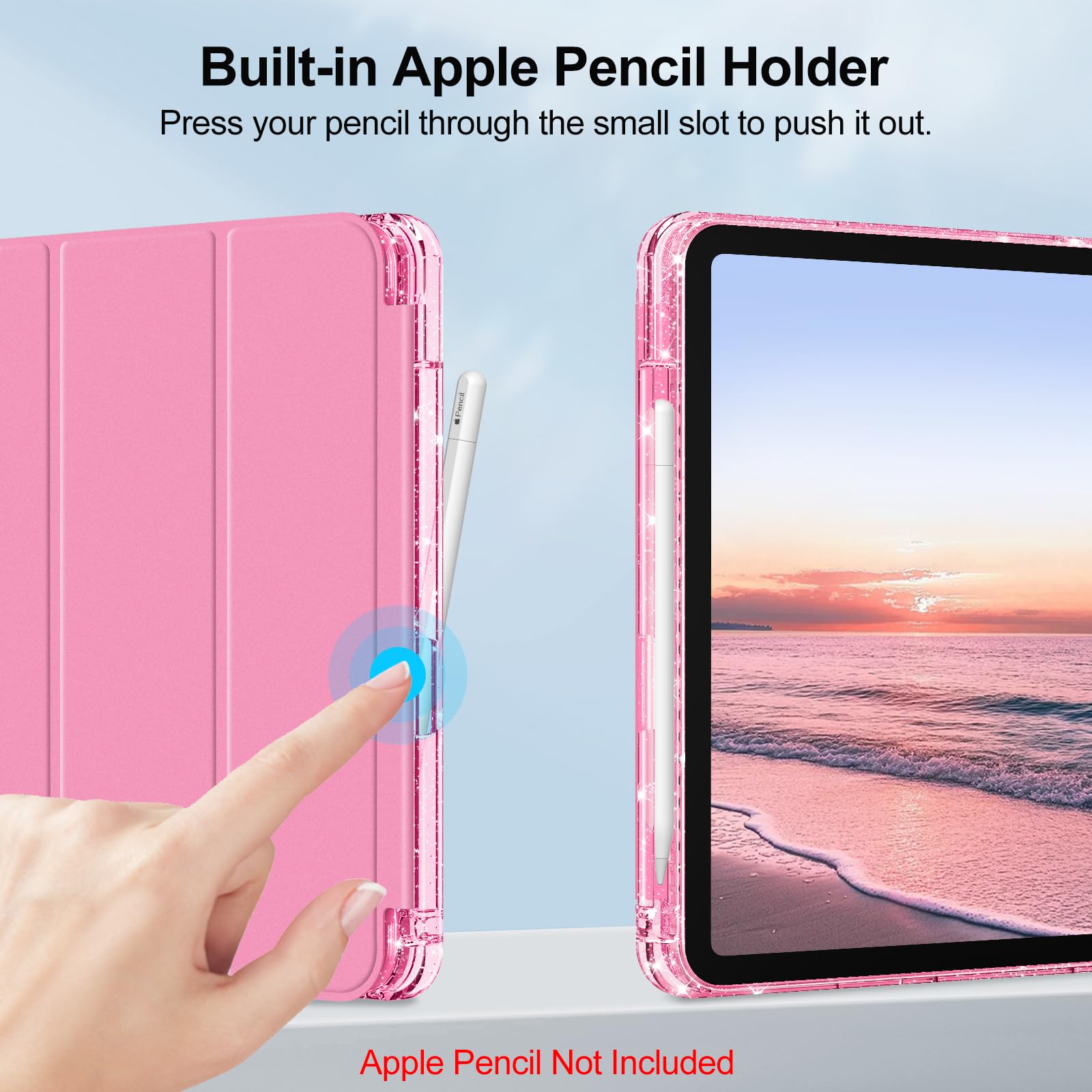 Foto 7 pulgar | Funda Fintie Slim Para Ipad 11.ª Generación  11.ª Generación  11.ª Generación  10.9 Pulgadas  Color Rosa -