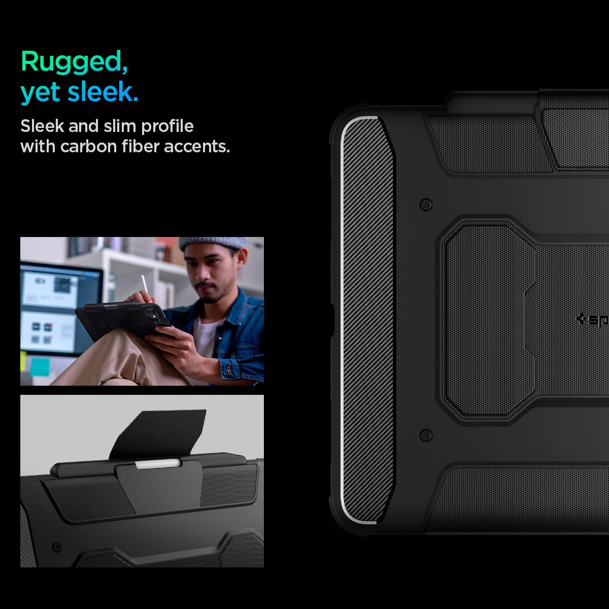 Foto 4 pulgar | Funda Spigen Rugged Armor Pro Para Ipad Pro De 13 Pulgadas (2024) - Venta Internacional.