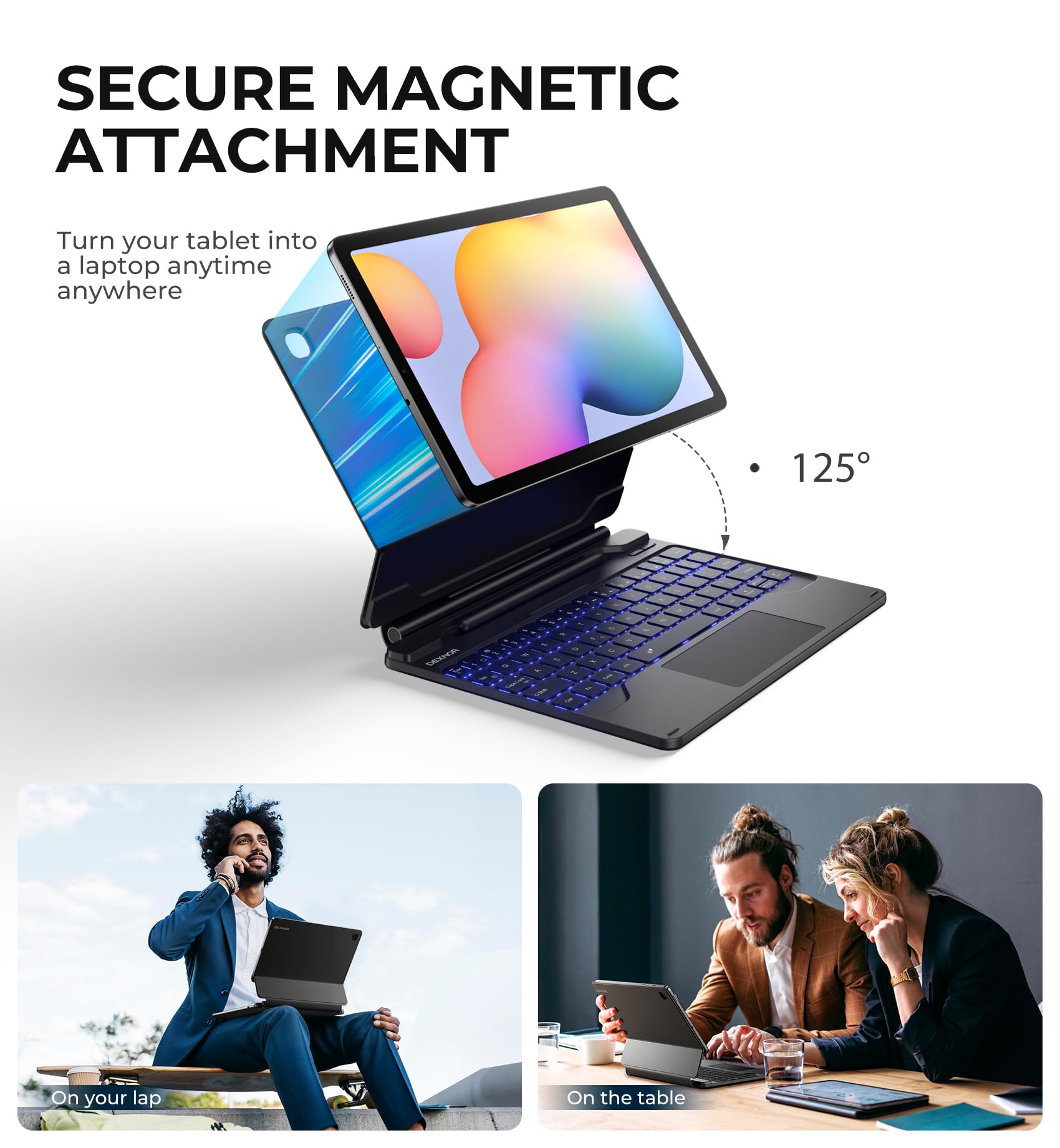 Foto 3 | Funda De Teclado Dexnor Para Samsung Galaxy Tab S6 Lite 10.4 - Venta Internacional.