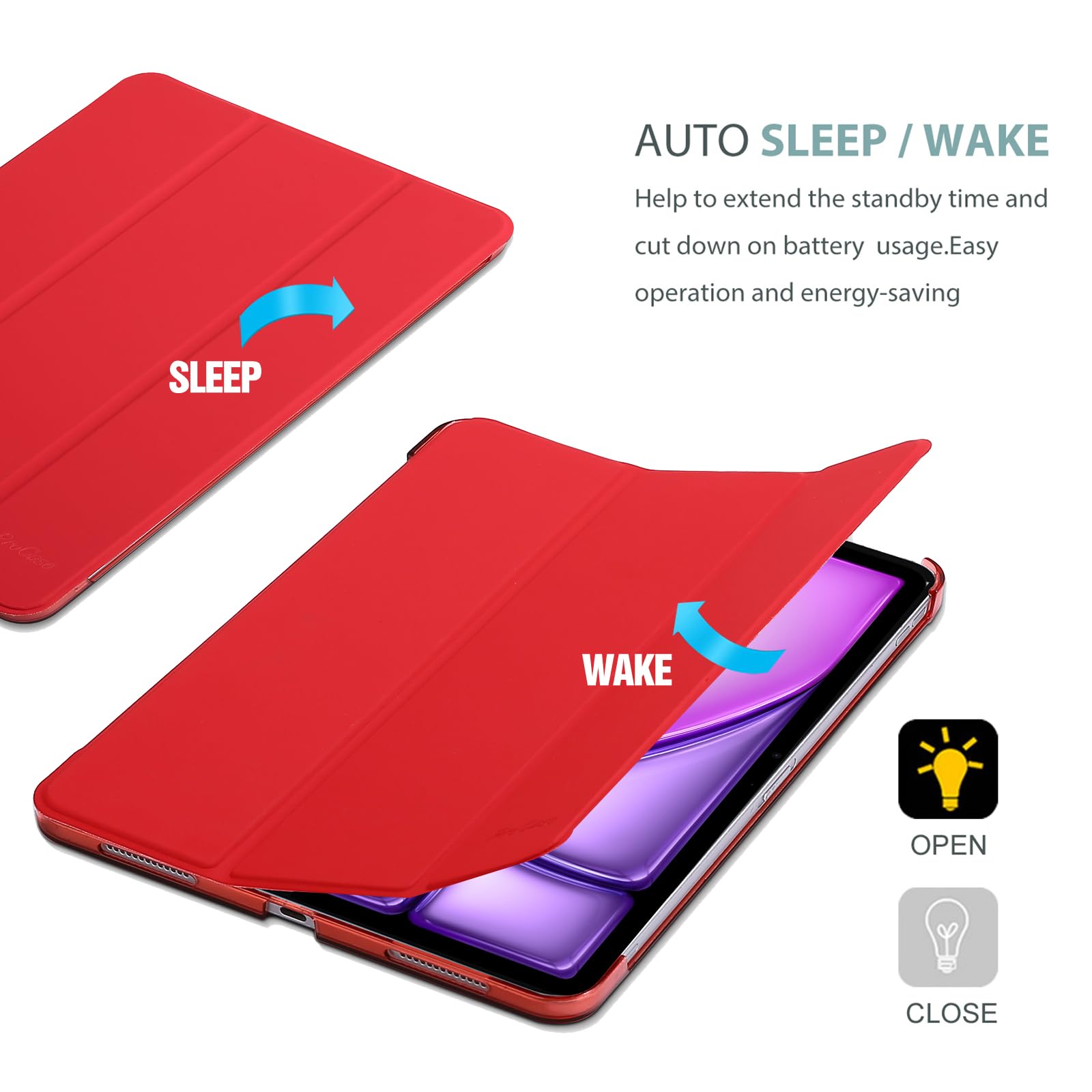 Foto 8 pulgar | Funda Inteligente Procase Para Ipad Air De 11 Pulgadas M3 M2 2025 2024 - Venta Internacional.