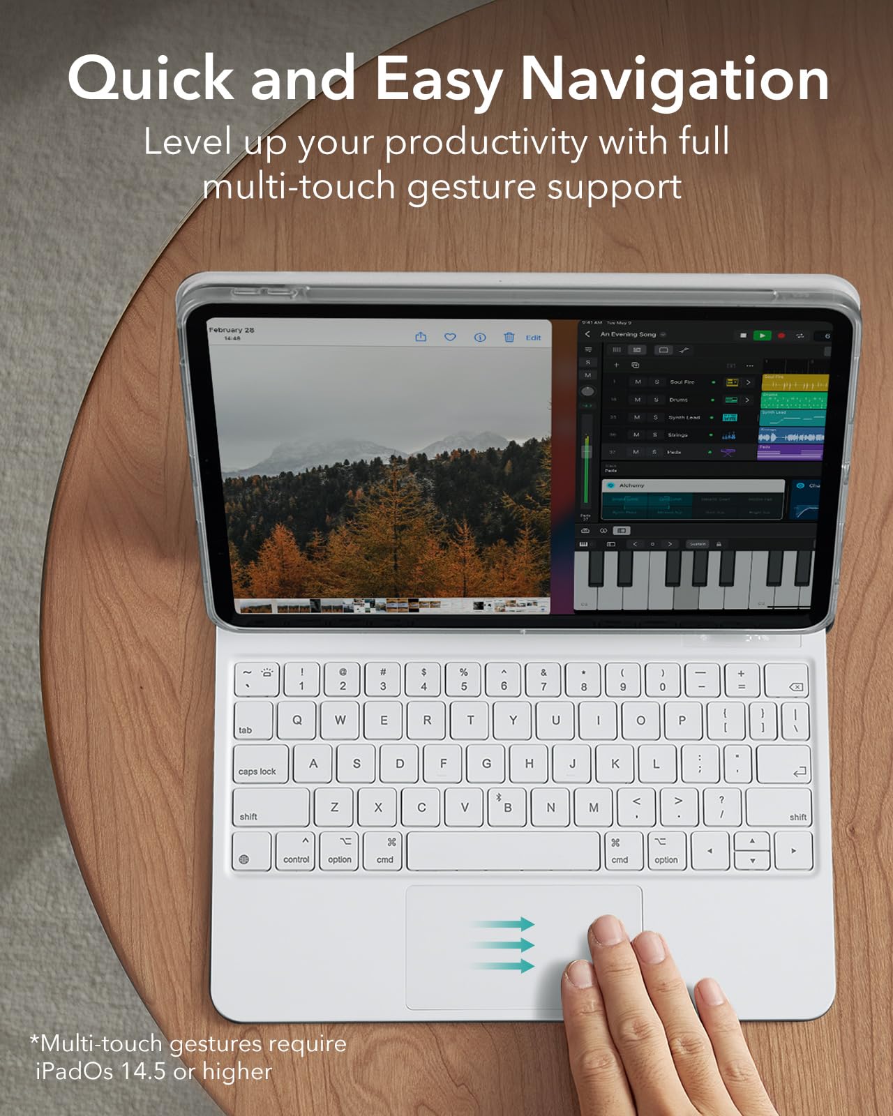 Foto 7 | Funda Con Teclado Esr Para Ipad Air De 11 Pulgadas Y Ipad Pro De 11 Pulgadas - Venta Internacional.