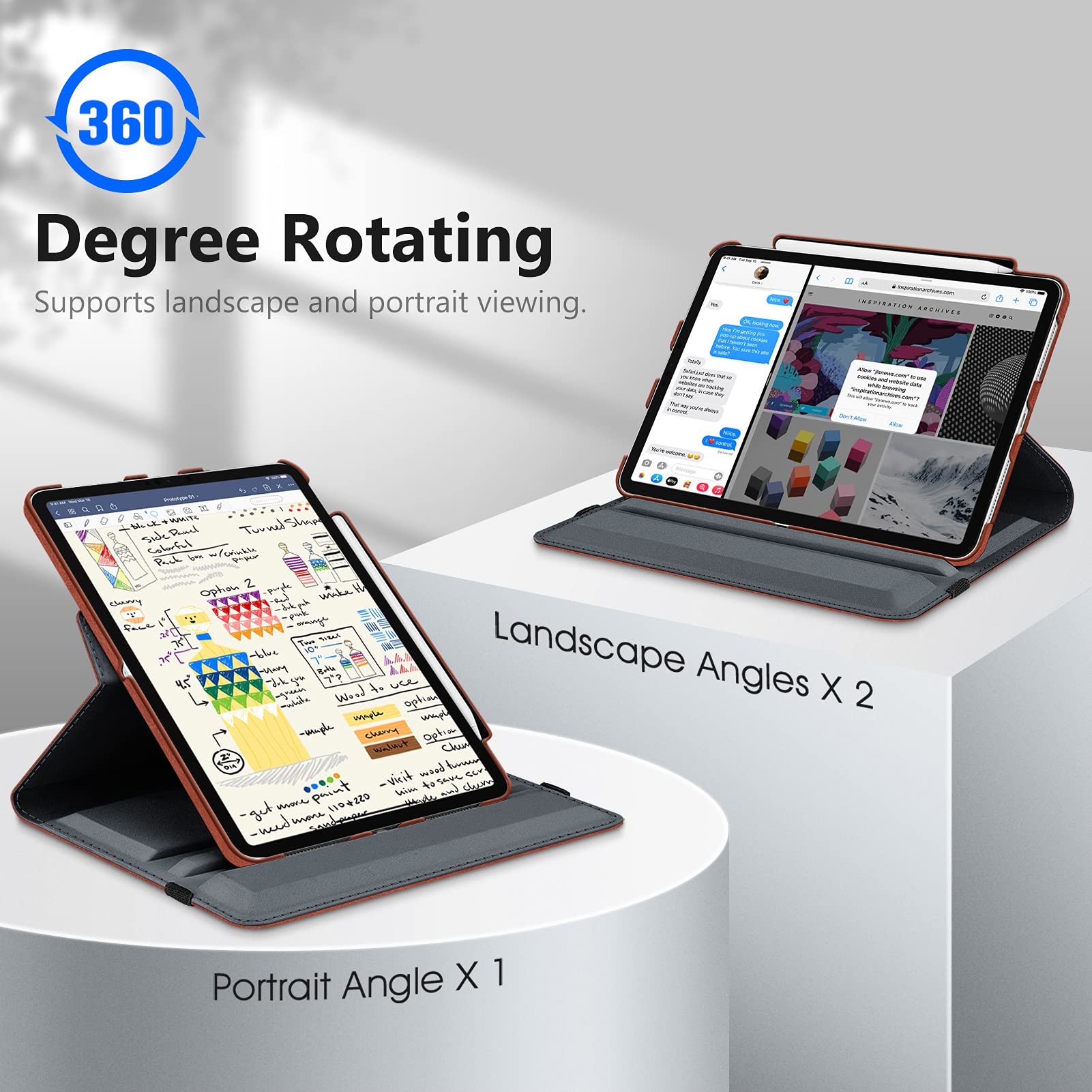 Foto 5 pulgar | Funda Giratoria Fintie Para Ipad Pro De 11 Pulgadas 2022/2021/2020/2018 - Venta Internacional.