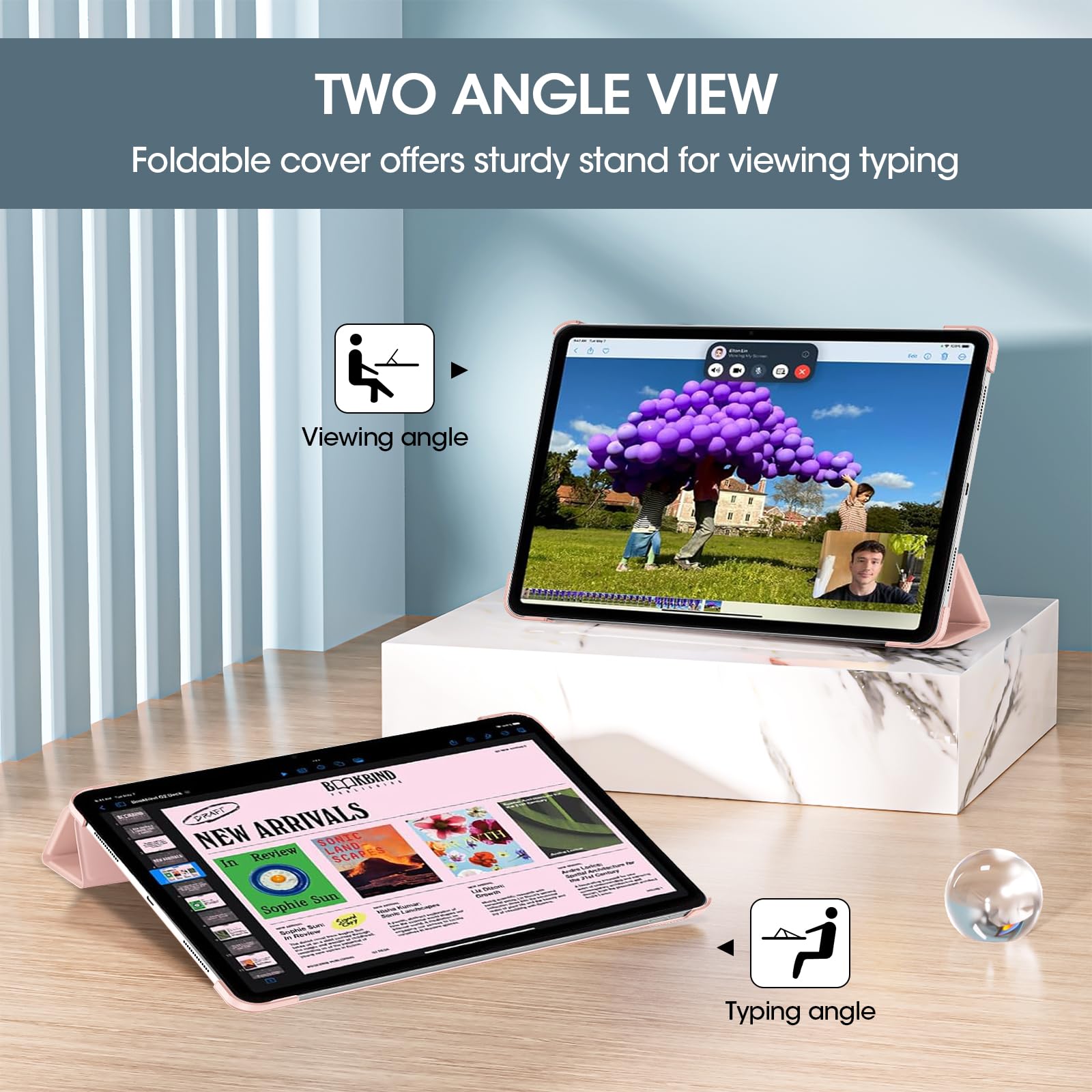 Foto 5 pulgar | Funda Procase Para Ipad Air 13 Pulgadas M3 2025/m2 2024 - Rosa Claro - Venta Internacional.