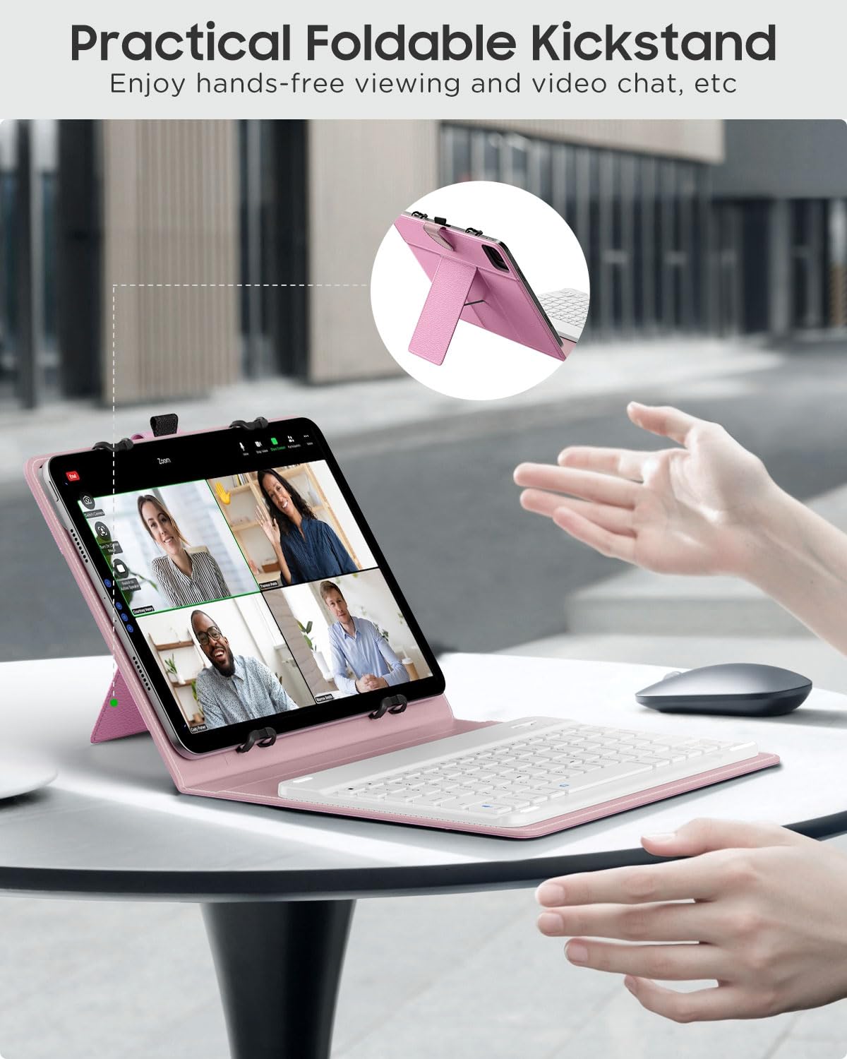 Foto 2 | Funda Para Tableta Con Teclado Qwerty Moko Para 9-11 - Venta Internacional.