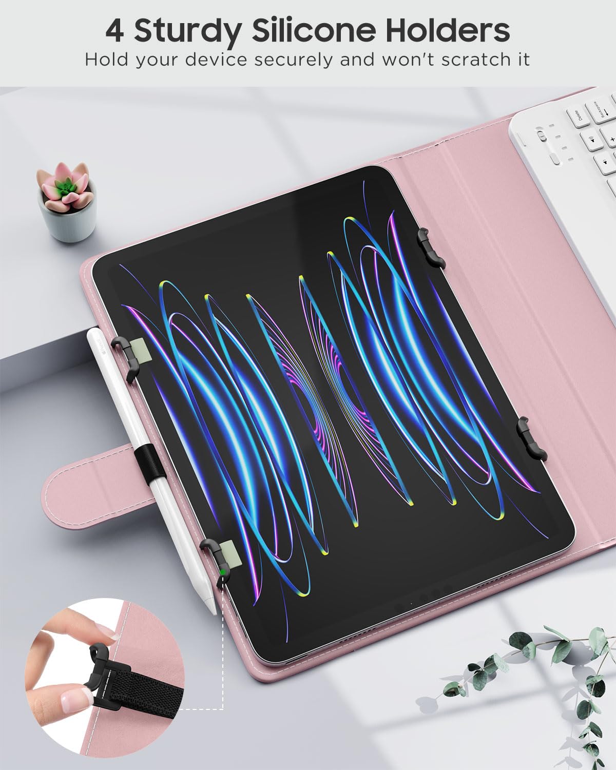 Foto 4 | Funda Para Tableta Con Teclado Qwerty Moko Para 9-11 - Venta Internacional.