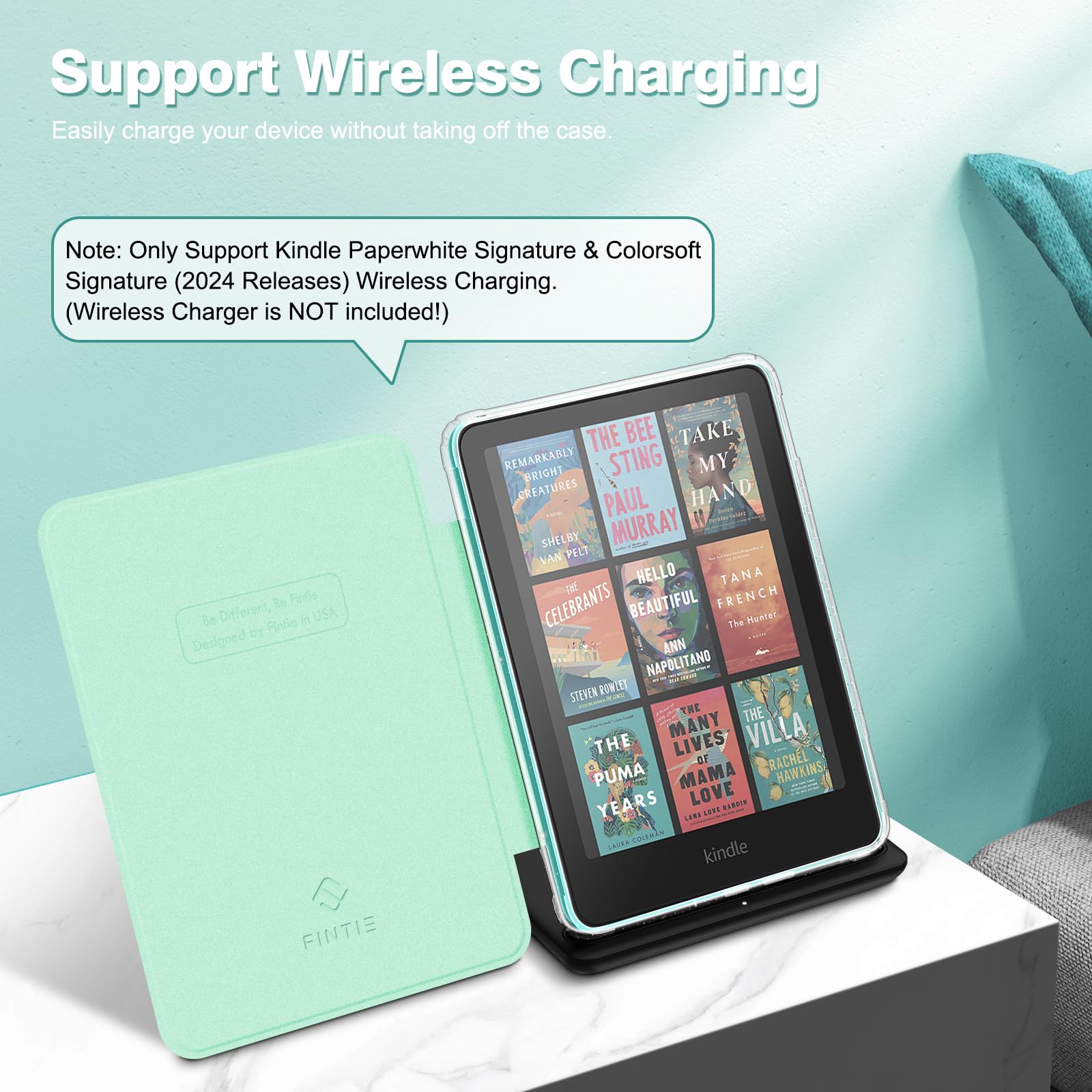 Foto 7 | Funda Fintie Para Kindle Paperwhite 12.ª Generación 2024  Color Verde Brillante - Venta Internacional.