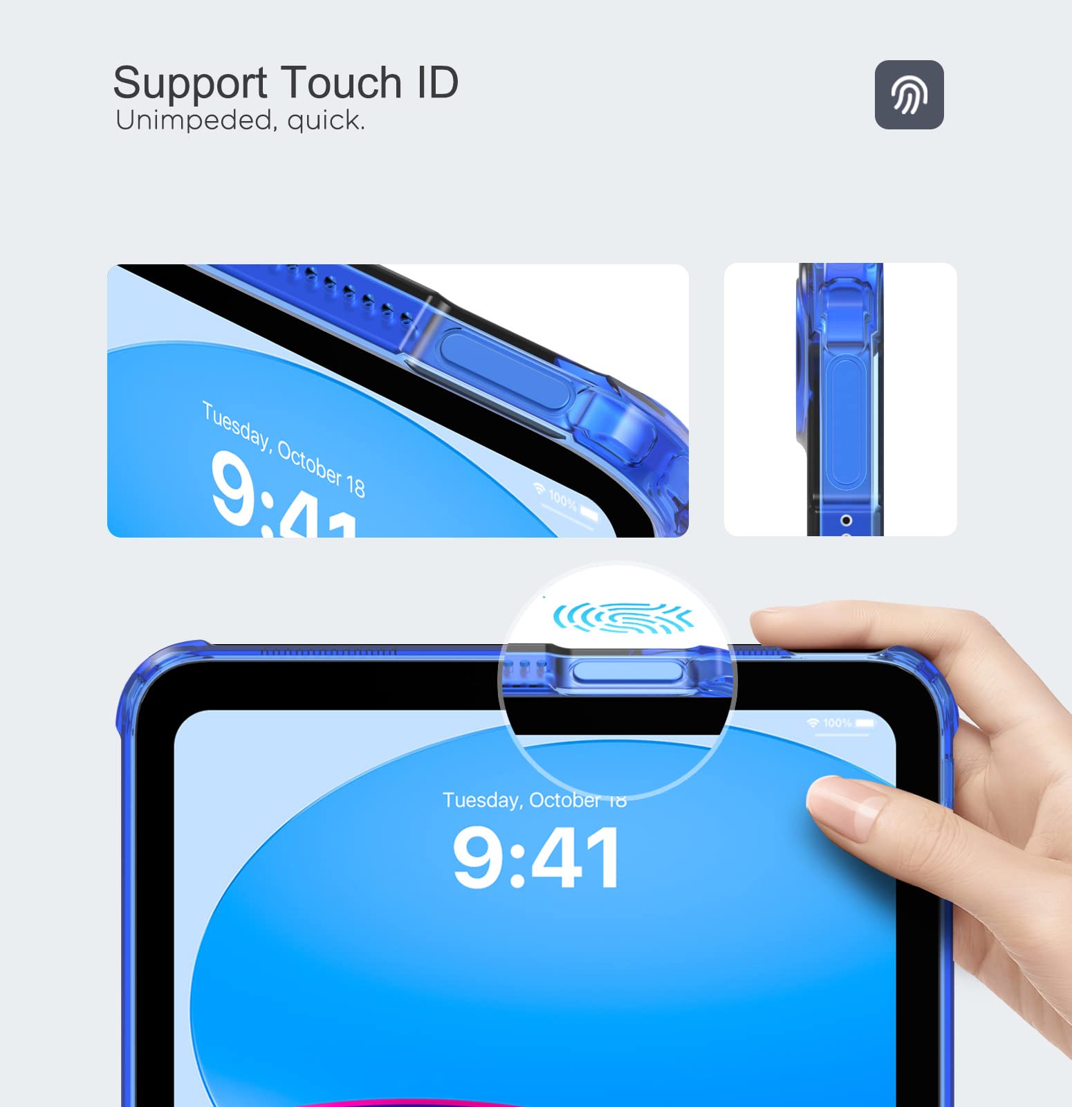 Foto 5 pulgar | Funda Moko Clear Para Ipad 11.ª Generación  11 Pulgadas/10.ª Generación  10.9 Pulgadas - Venta Internacional.
