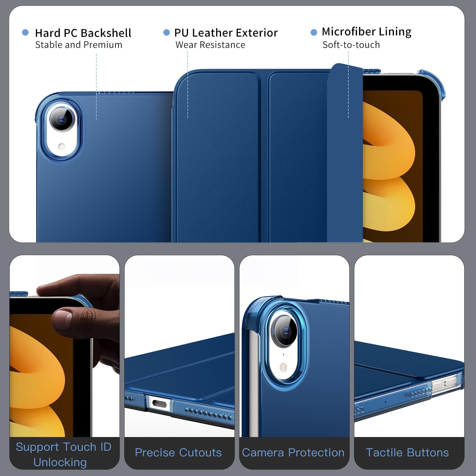 Foto 4 | Funda Moko Para Ipad Mini 7 (a17 Pro) Y Ipad Mini 6 De 8 3 Pulgadas - Venta Internacional.