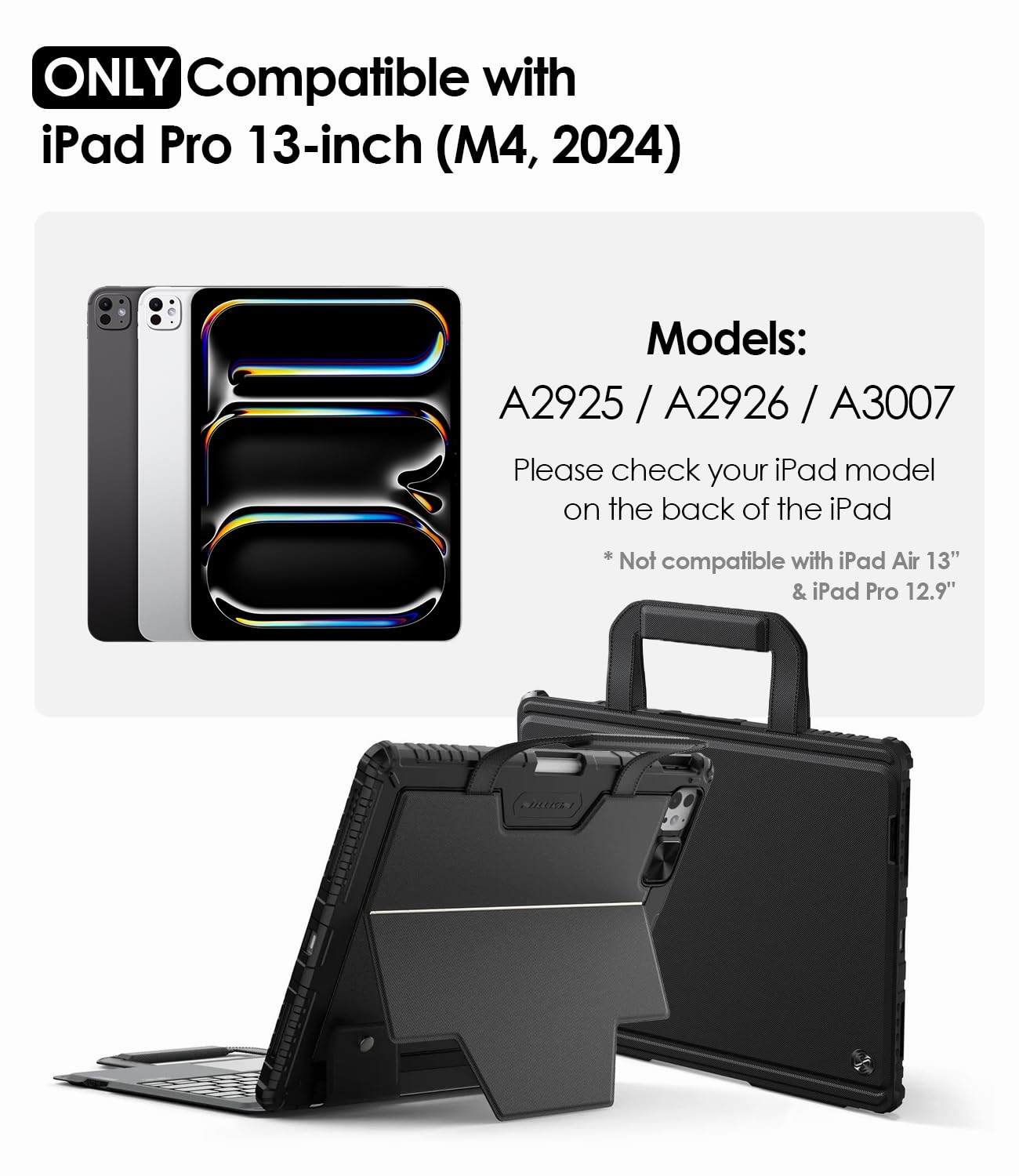 Foto 3 pulgar | Funda Con Teclado Nillkin Carry Go Para Ipad Pro 13 (m4) 2024 - Venta Internacional.