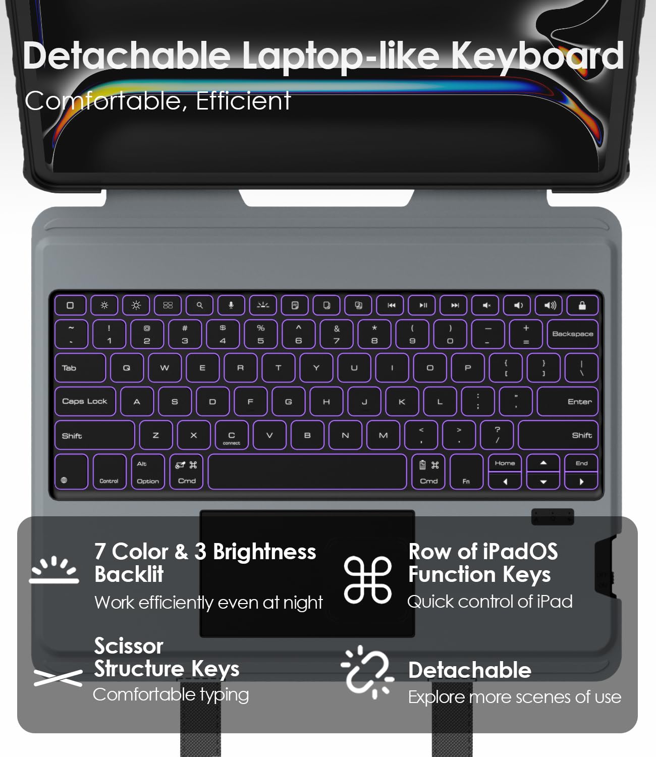 Foto 4 | Funda Con Teclado Nillkin Carry Go Para Ipad Pro 13 (m4) 2024 - Venta Internacional.