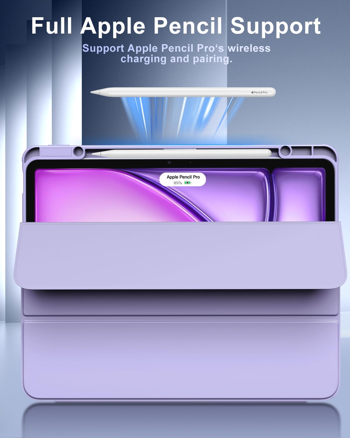 Foto 7 | Funda Timovo Para Ipad Air De 13 Pulgadas Con Soporte Para Lápices Taro Purple - Venta Internacional.
