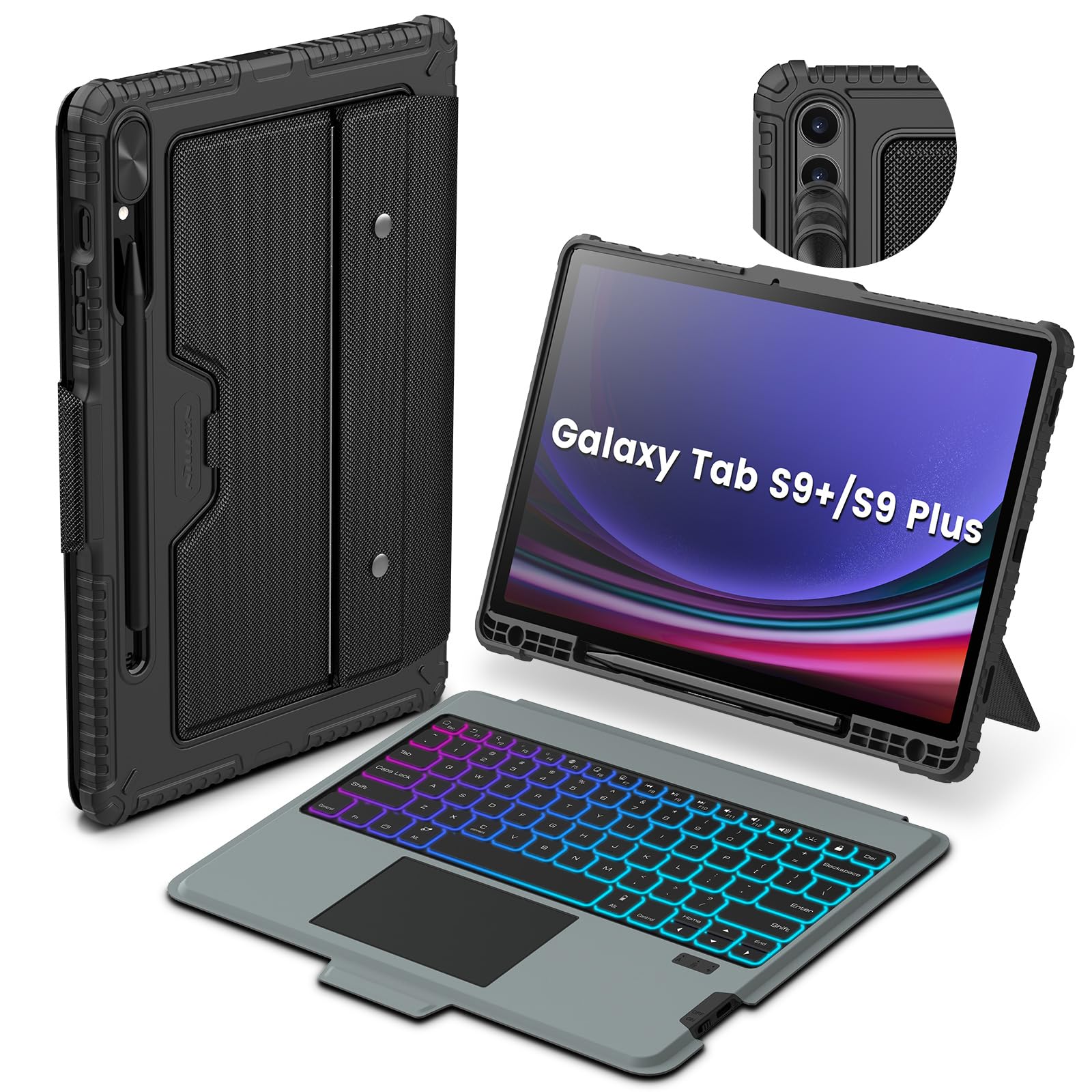 Foto 2 pulgar | Funda De Teclado Nillkin Para Samsung Galaxy Tab S9+ De 12 4 Pulgadas - Venta Internacional.