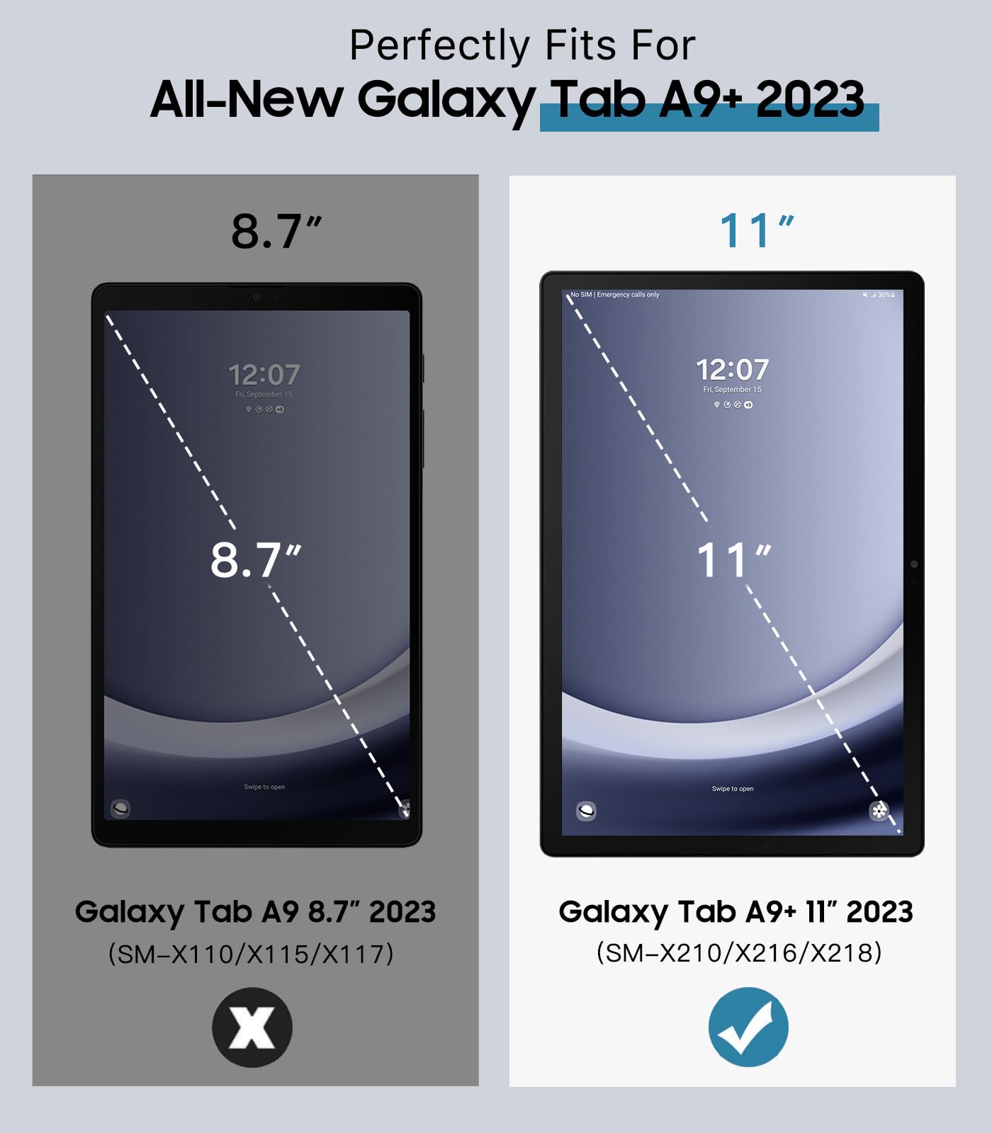 Foto 3 pulgar | Funda Timovo Para Samsung Galaxy Tab A9+ De 11 Pulgadas 2023 Con Soporte - Venta Internacional.