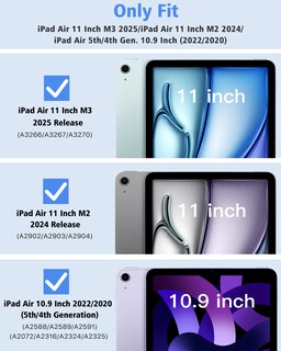 Foto 2 | Funda Para Ipad Air De 11 Pulgadas Timovo Cubierta Trasera Dura Azul Marino - Venta Internacional.