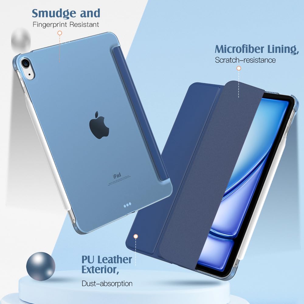 Foto 5 pulgar | Funda Para Ipad Air De 11 Pulgadas Timovo  Cubierta Trasera Dura Azul Marino - Venta Internacional.