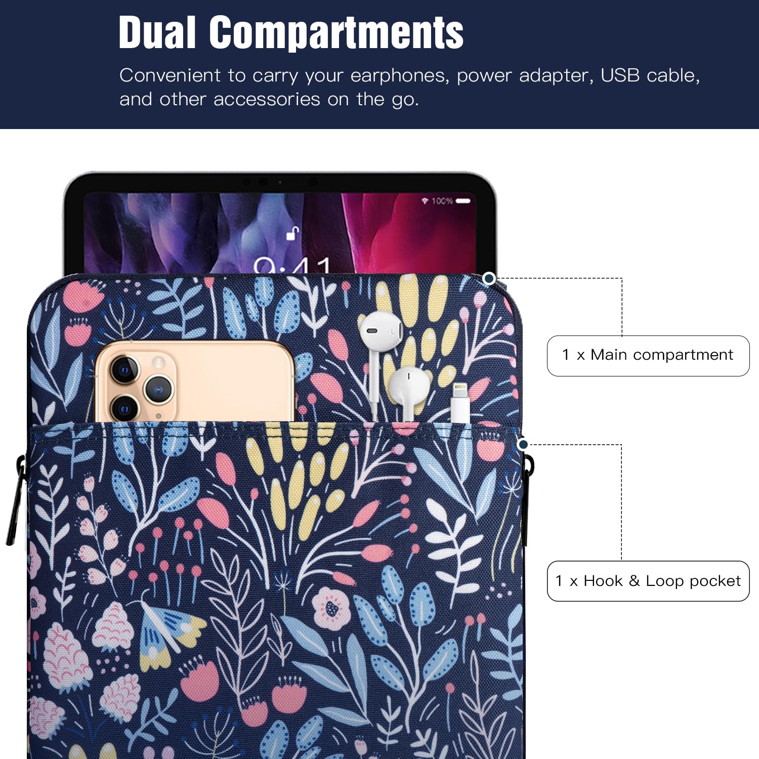 Foto 3 | Funda Para Tablet Timovo 9-11 Para Ipad 11 Pulgadas A16 2025 - Venta Internacional.