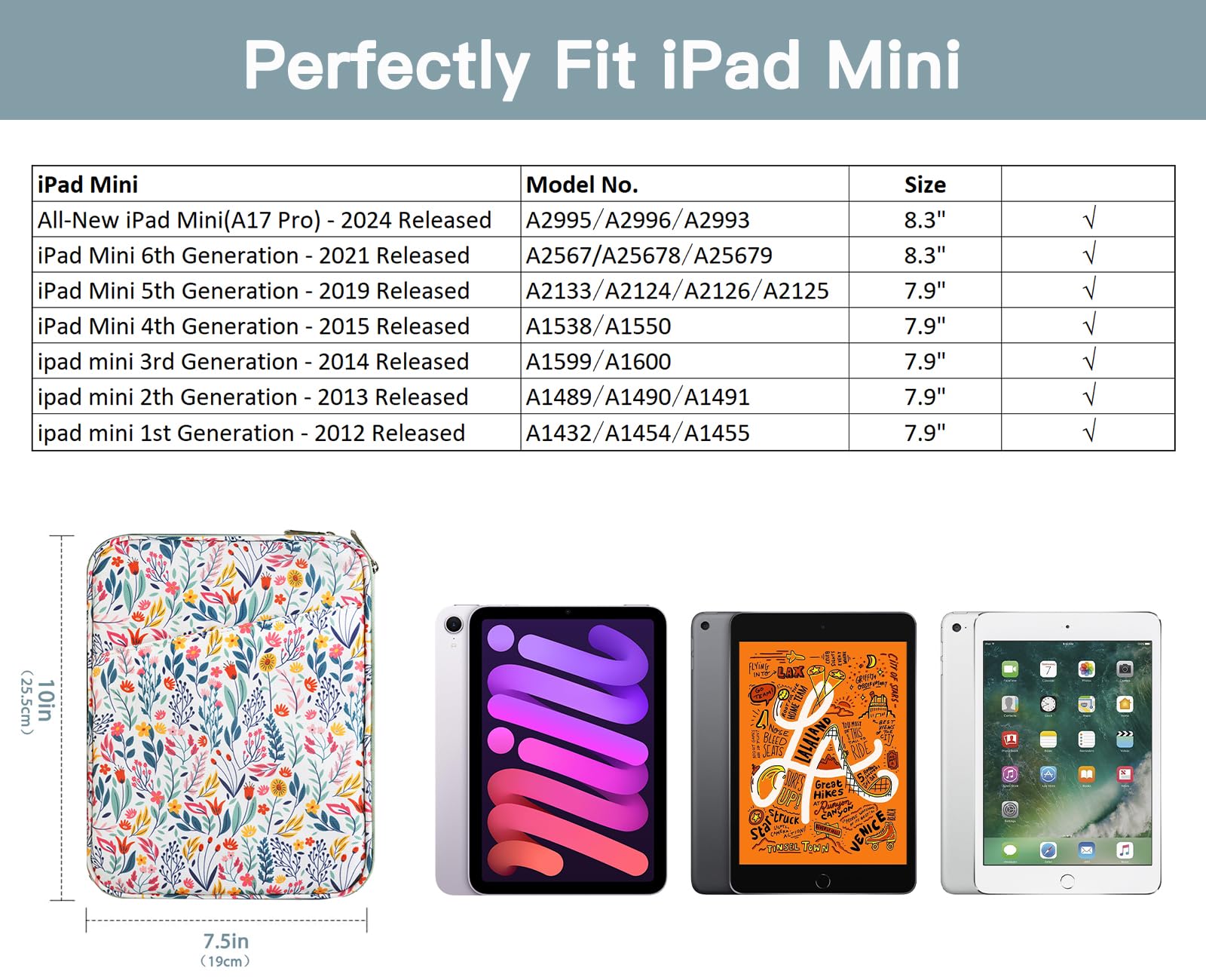 Foto 2 | Funda Para Tablet Timovo Para Ipad Mini 7/6/5/4/3/2/1 8-9 Pulgadas - Venta Internacional.