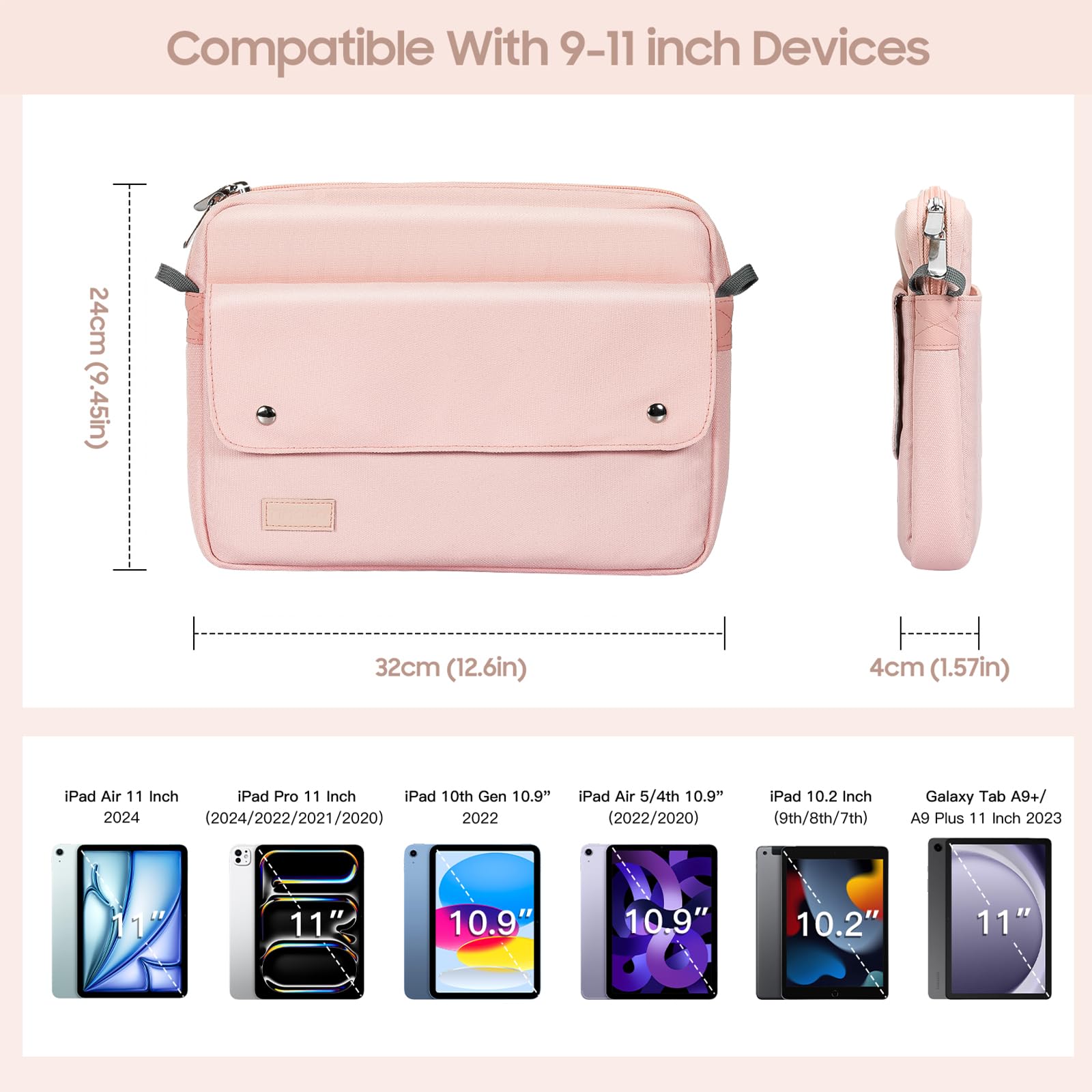 Foto 3 pulgar | Funda Para Tablet Timovo Para Ipad 11 Pulgadas A16 2025  Color Rosa - Venta Internacional.