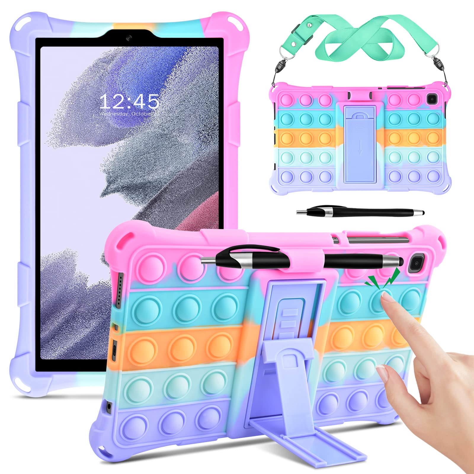 Funda De Silicona Detuosi Para Samsung Galaxy Tab A7 Lite 8.7 2021 - Venta Internacional.