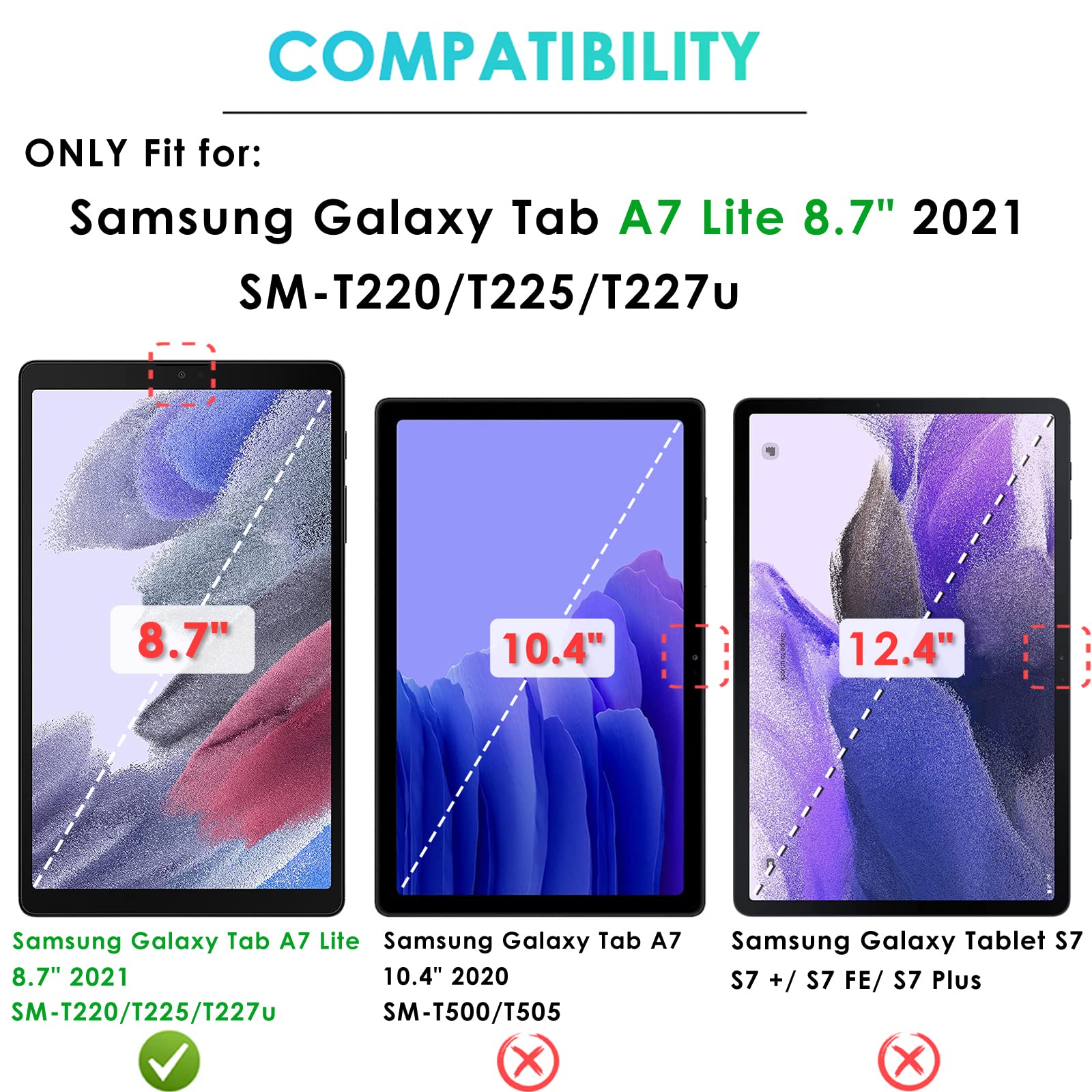 Foto 2 | Funda De Silicona Detuosi Para Samsung Galaxy Tab A7 Lite 8.7 2021 - Venta Internacional.