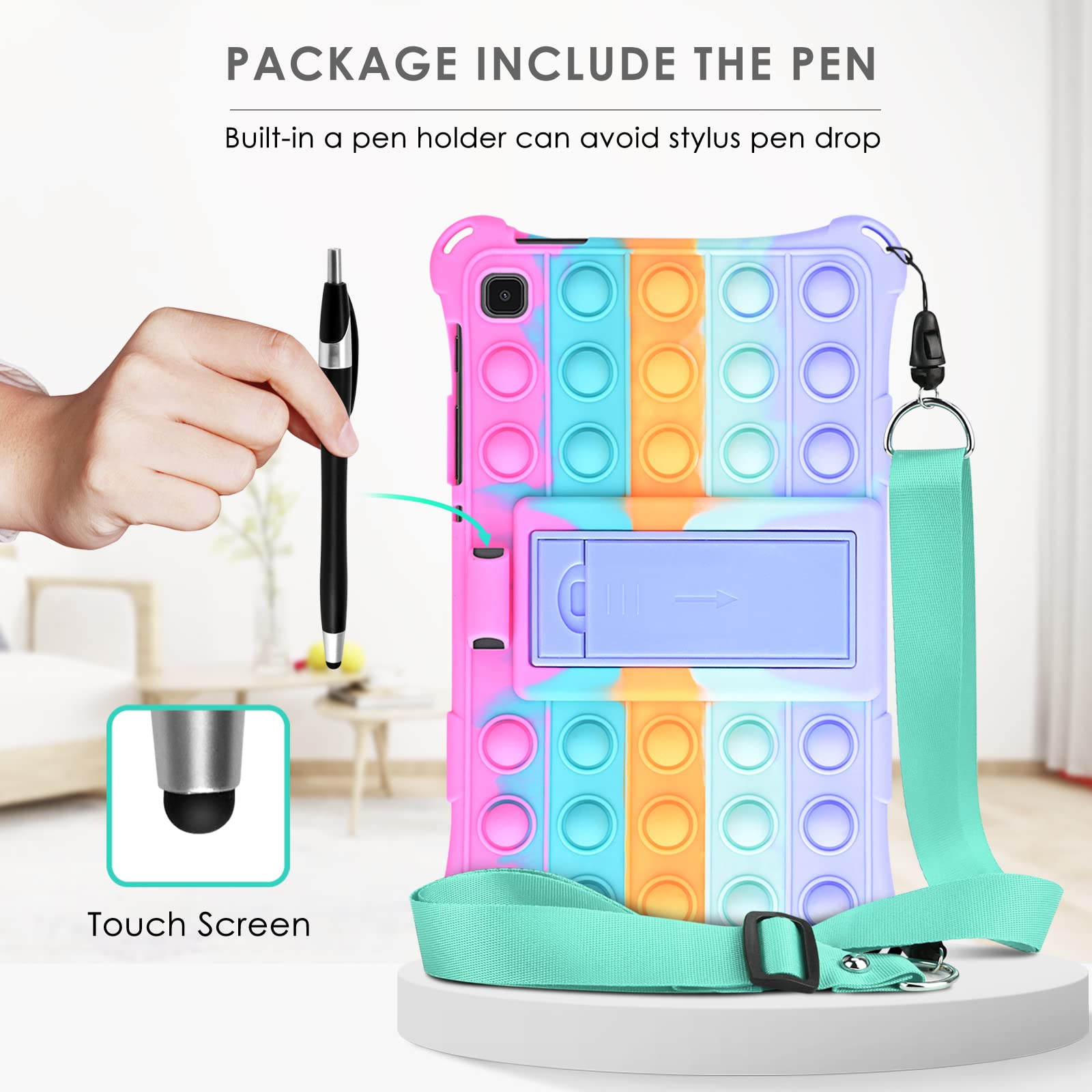 Foto 4 | Funda De Silicona Detuosi Para Samsung Galaxy Tab A7 Lite 8.7 2021 - Venta Internacional.