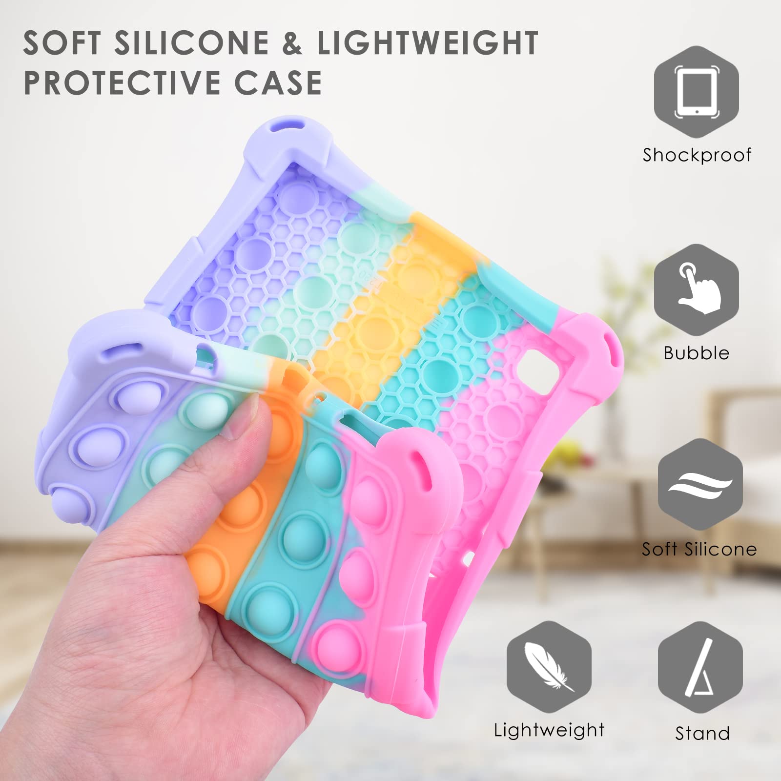 Foto 5 | Funda De Silicona Detuosi Para Samsung Galaxy Tab A7 Lite 8.7 2021 - Venta Internacional.