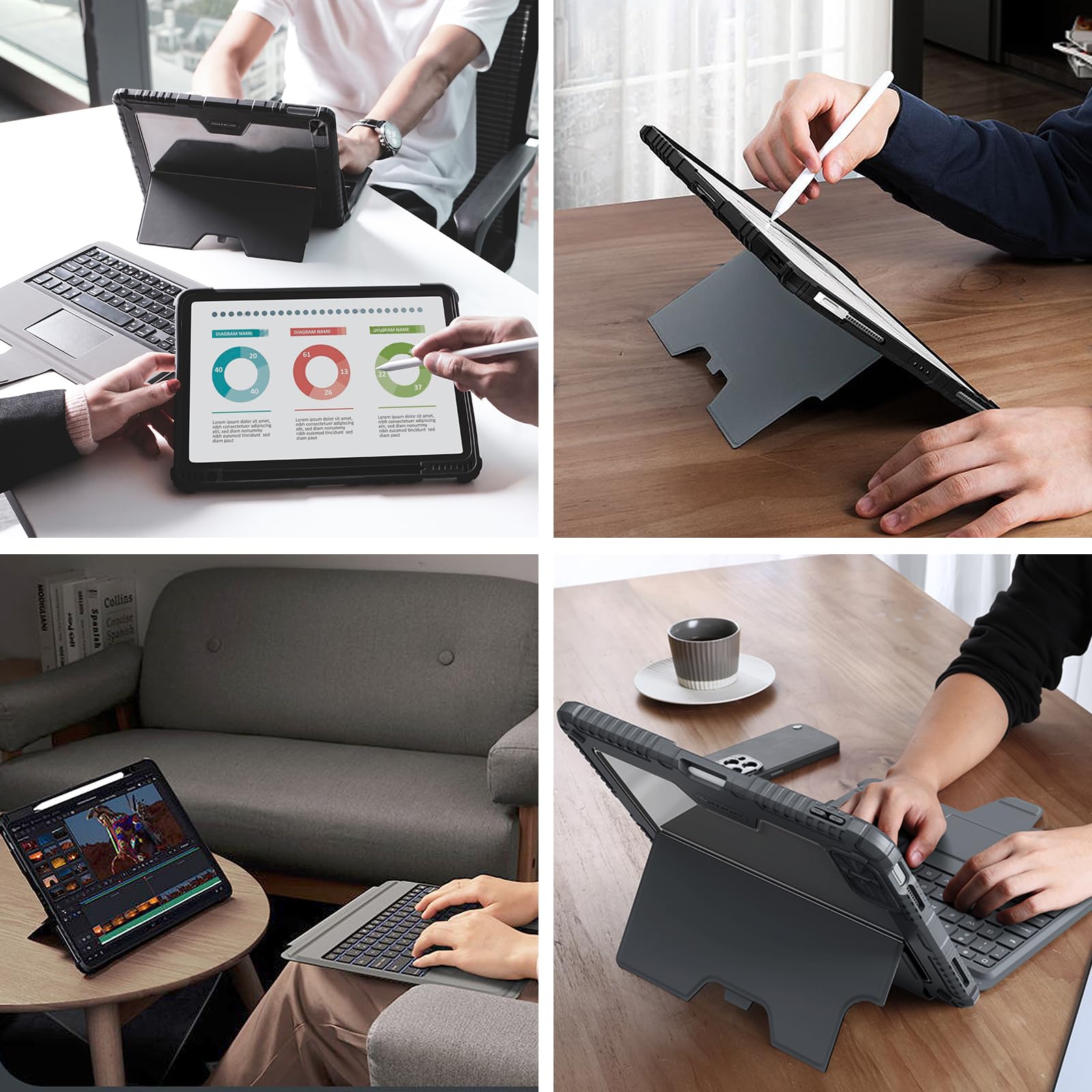 Foto 7 pulgar | Funda Con Teclado Nillkin Para Ipad A16 11th 10th Gen 10.9 - Venta Internacional.