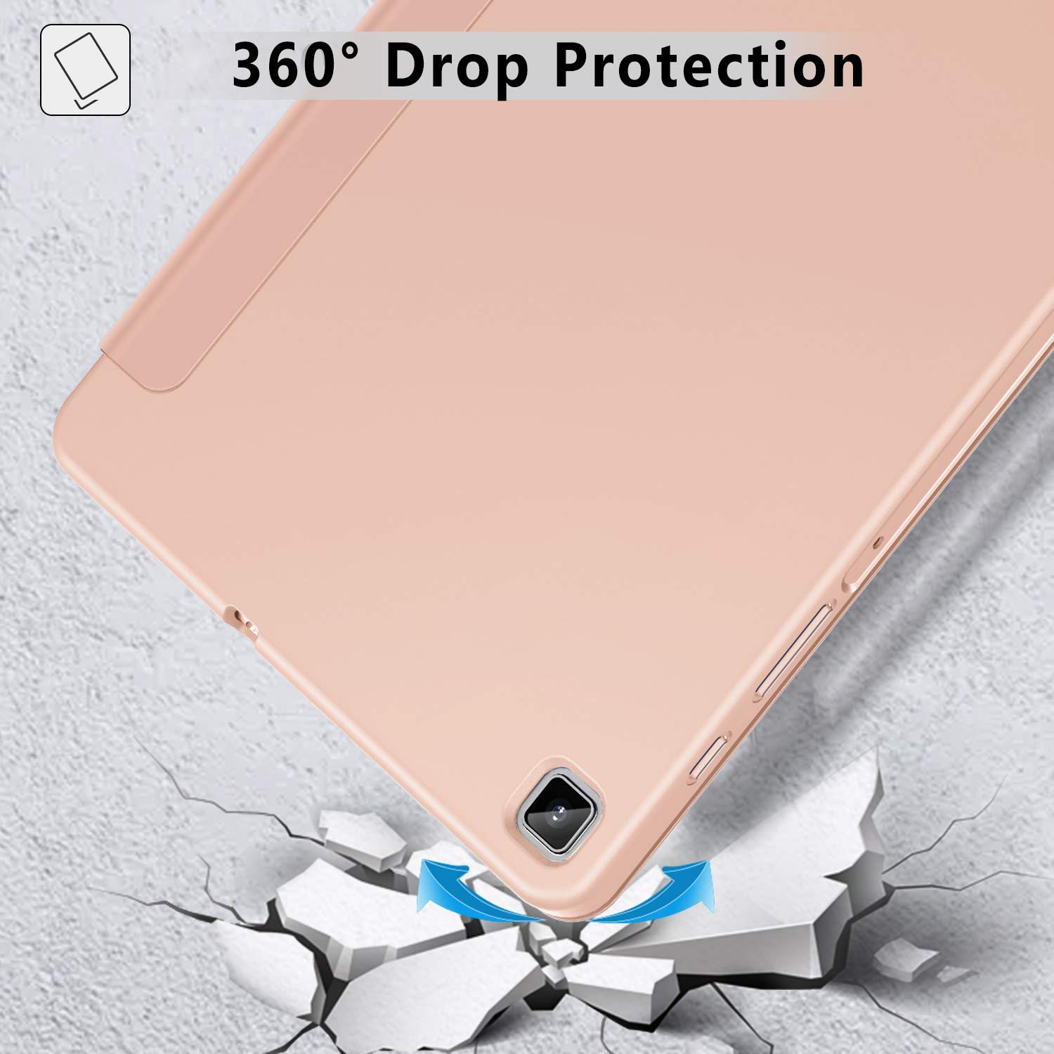 Foto 4 pulgar | Funda Ztotopcases Para Samsung Galaxy Tab S6 Lite 10.4  Color Oro Rosa - Venta Internacional.