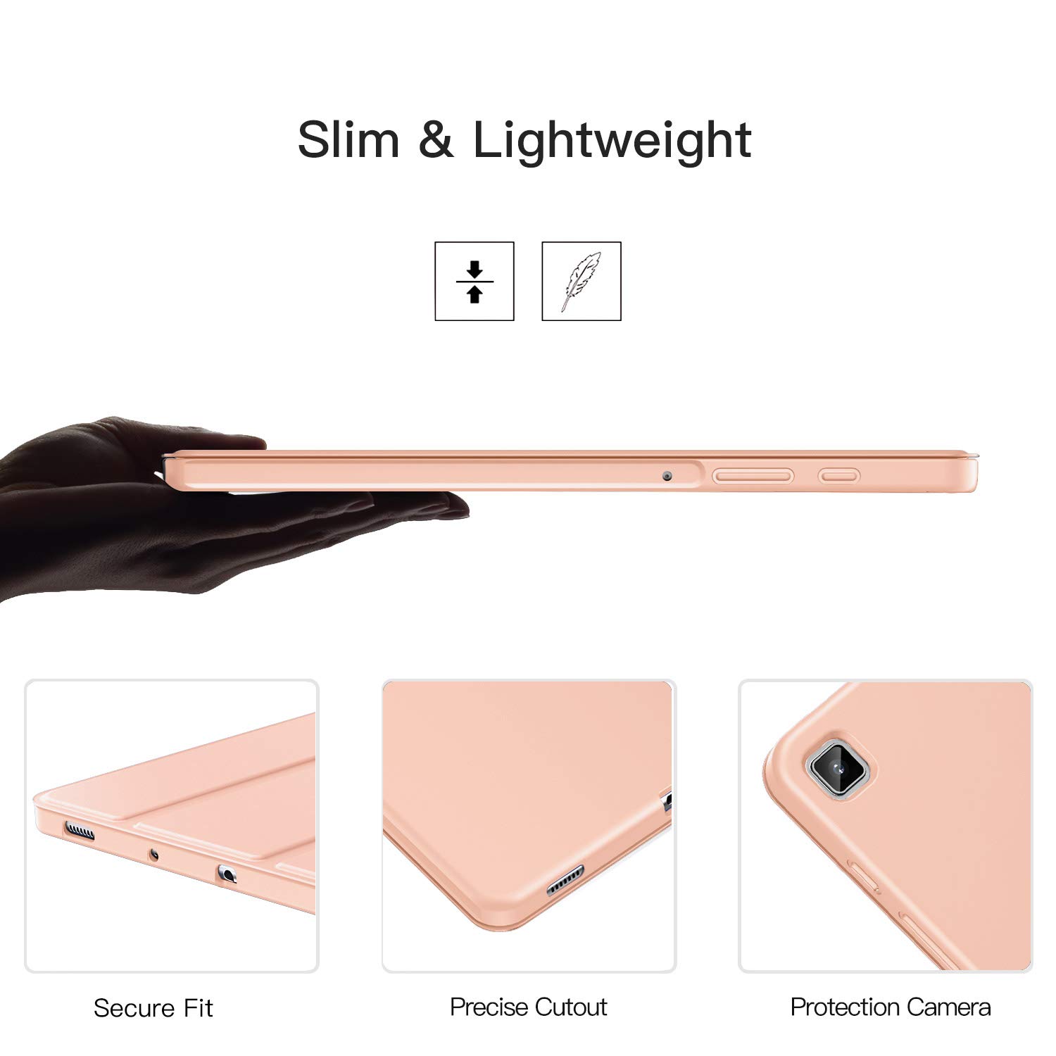 Foto 8 pulgar | Funda Ztotopcases Para Samsung Galaxy Tab S6 Lite 10.4  Color Oro Rosa - Venta Internacional.