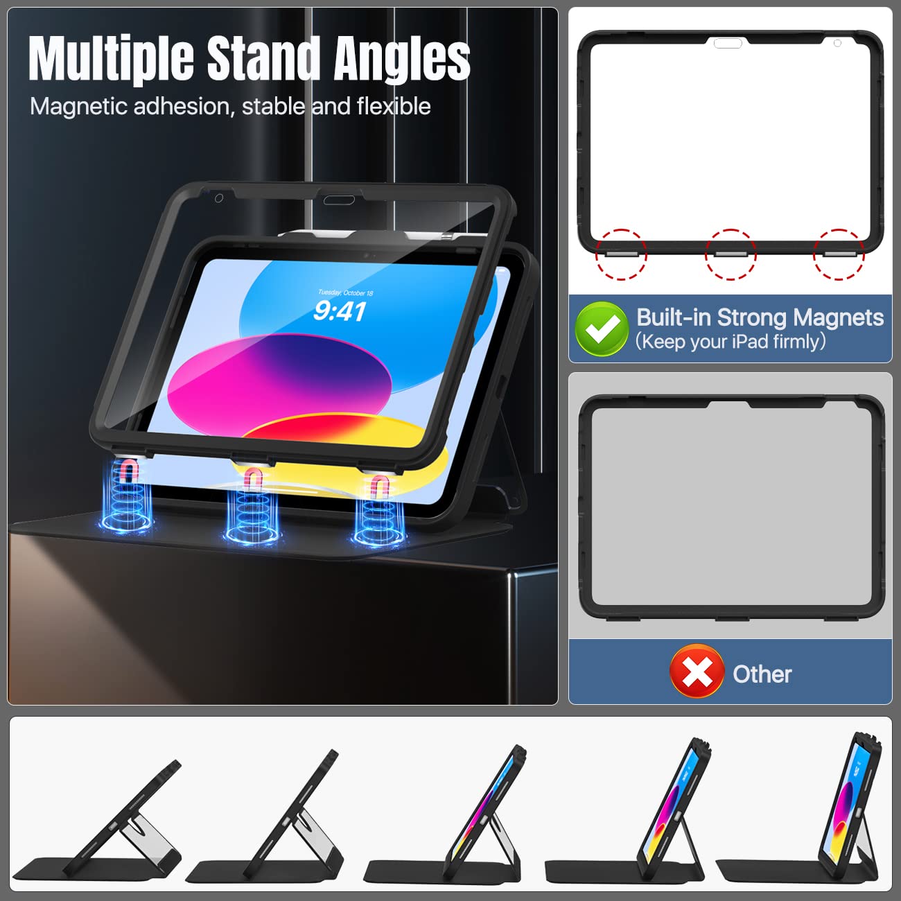 Foto 6 pulgar | Funda Moko Para Ipad De 11 Pulgadas (a16) De 11.ª Generación Con Soporte Para Lápices - Venta Internacional.