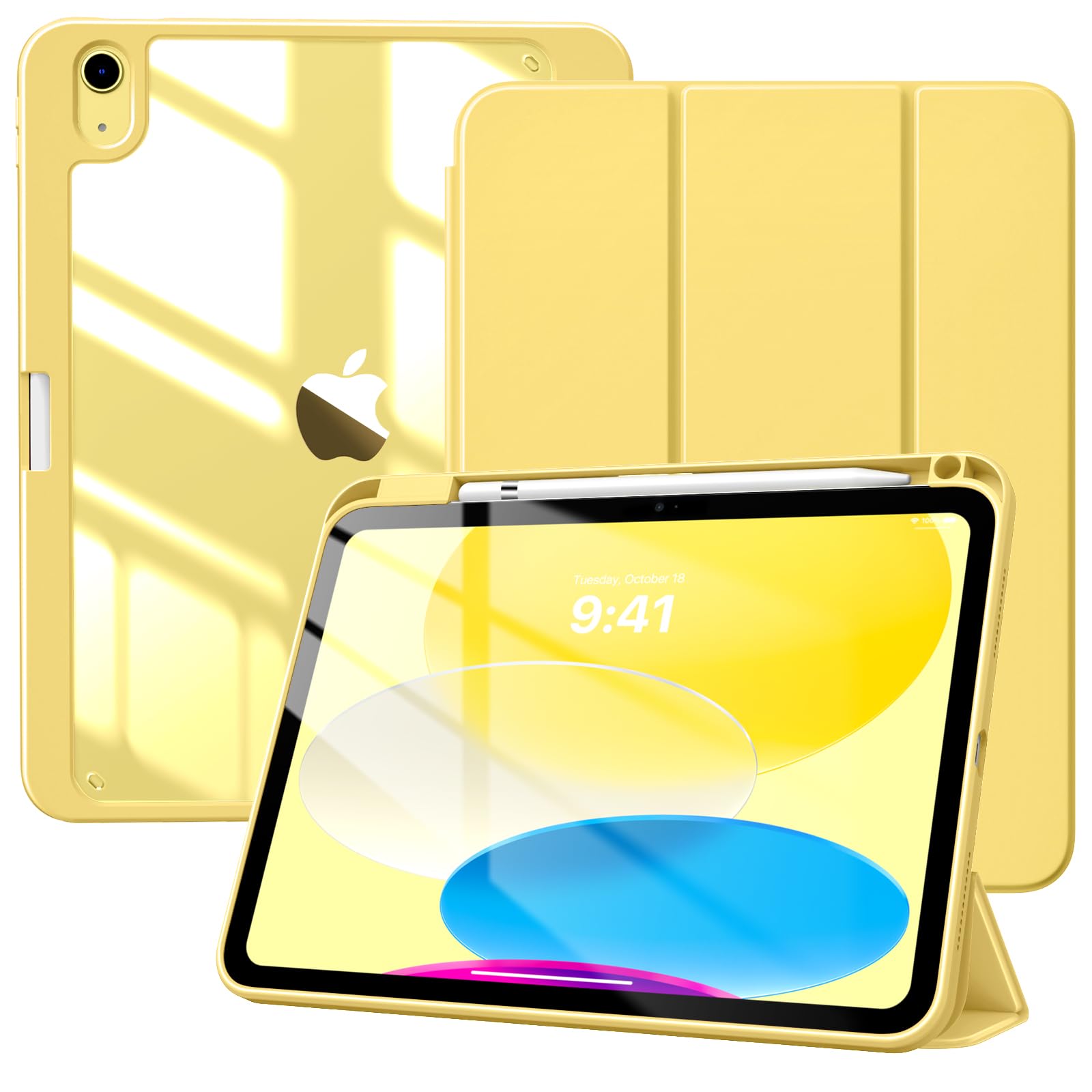 Funda Timovo Para Ipad (a16) 11.ª Generación  11 Pulgadas 2025  Color Amarillo Claro - Venta Internacional.