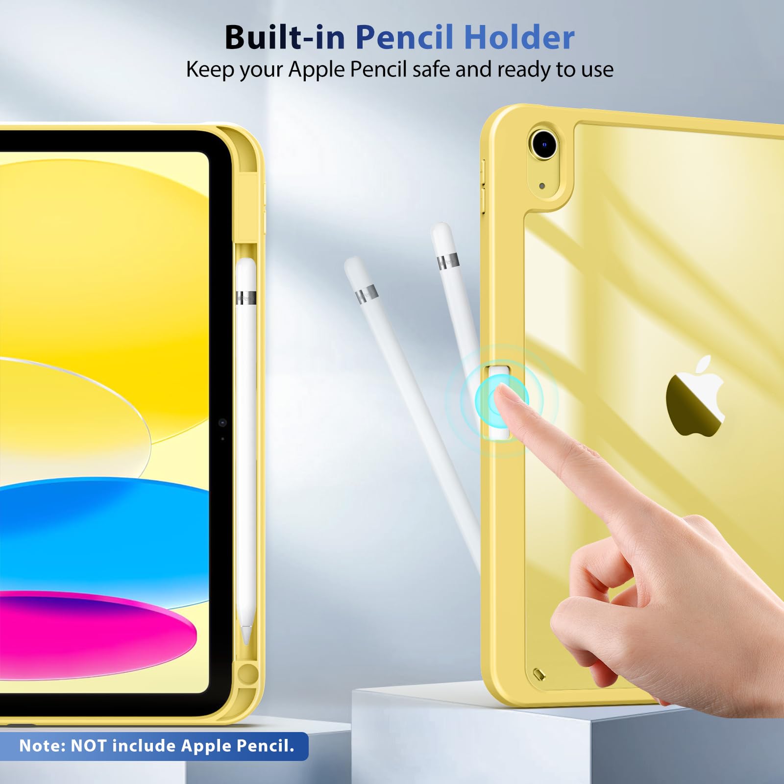 Foto 5 pulgar | Funda Timovo Para Ipad (a16) 11.ª Generación  11 Pulgadas 2025  Color Amarillo Claro - Venta Internacional.