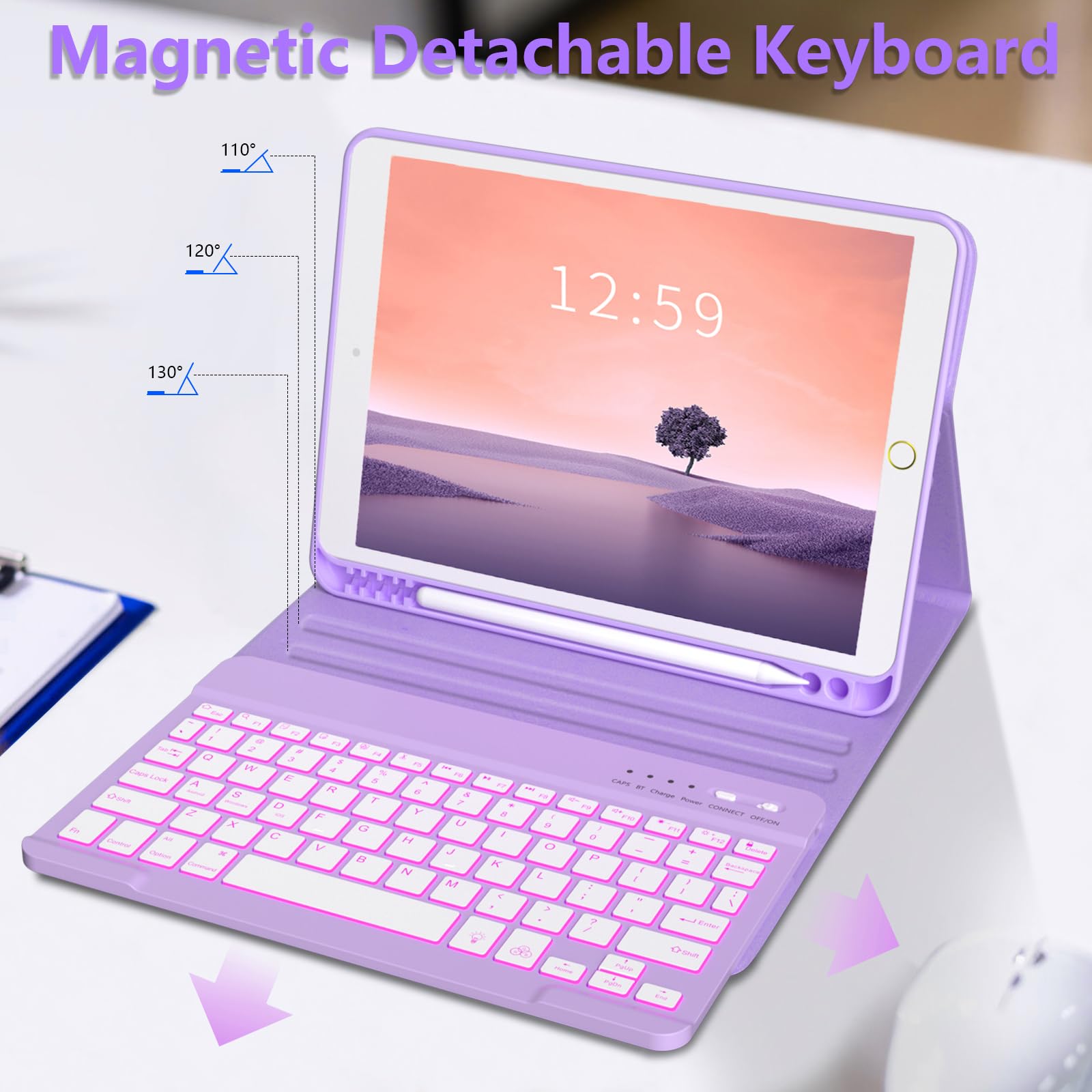 Foto 4 pulgar | Funda Con Teclado Fuwang Para Ipad 9ª  8ª Generación  10 2 Pulgadas - Venta Internacional.