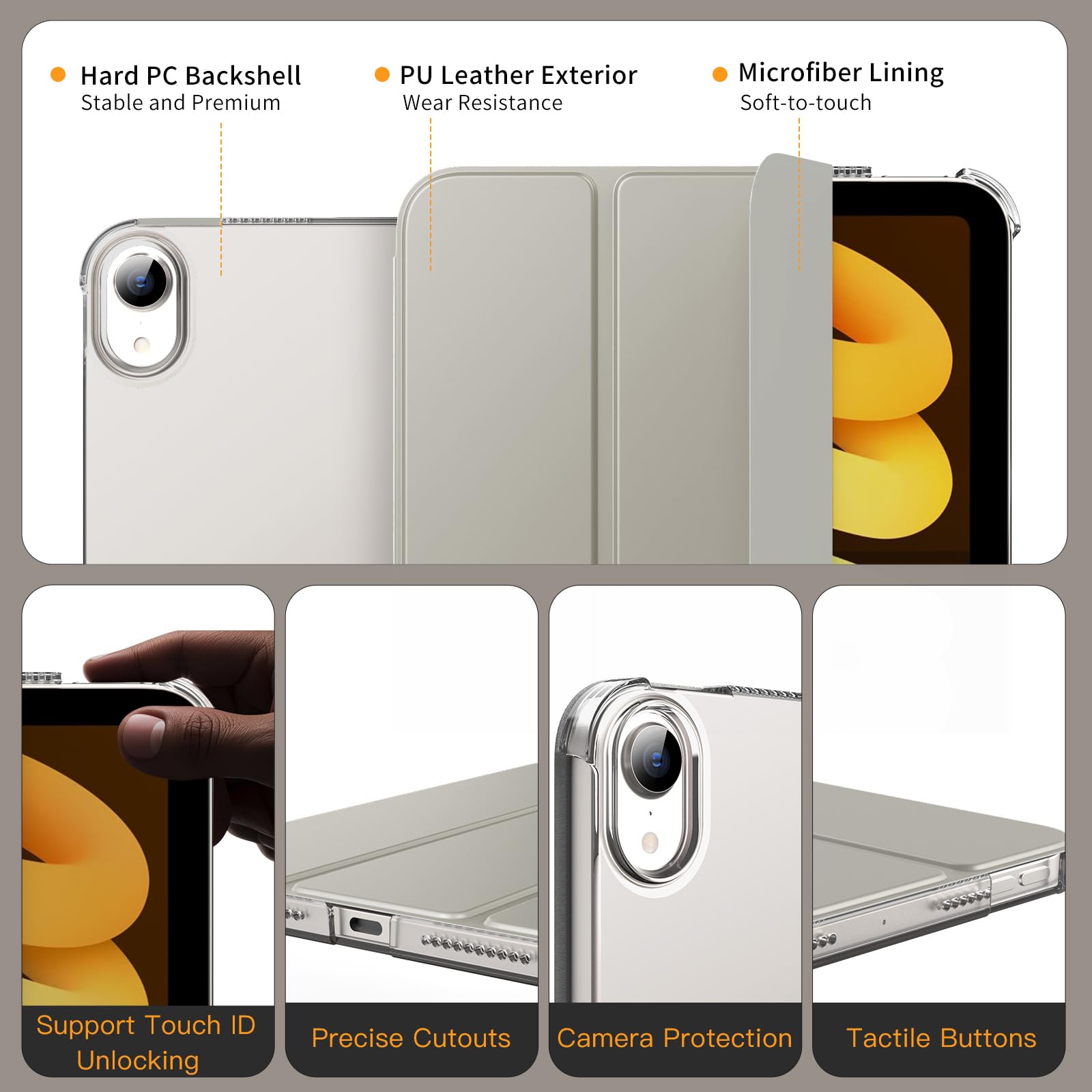Foto 5 pulgar | Funda Moko Para Ipad Mini 7 (a17 Pro) 8.3 Pulgadas 2024  Ipad Mini 6 8.3 Pulgadas 2021 - Venta Internacional.