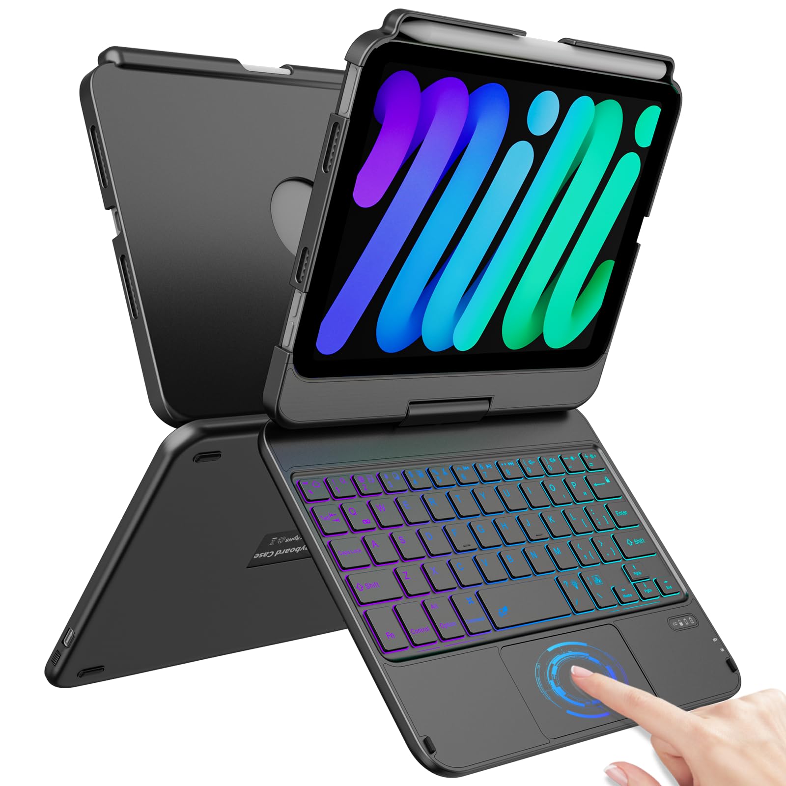 Funda De Teclado Fuwang Touchpad Para Ipad Mini 7/6 8 3'' 2021/2024 - Venta Internacional.