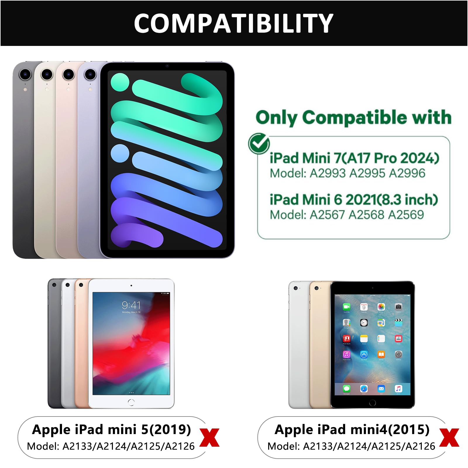 Foto 3 pulgar | Funda De Teclado Fuwang Touchpad Para Ipad Mini 7/6 8 3'' 2021/2024 - Venta Internacional.