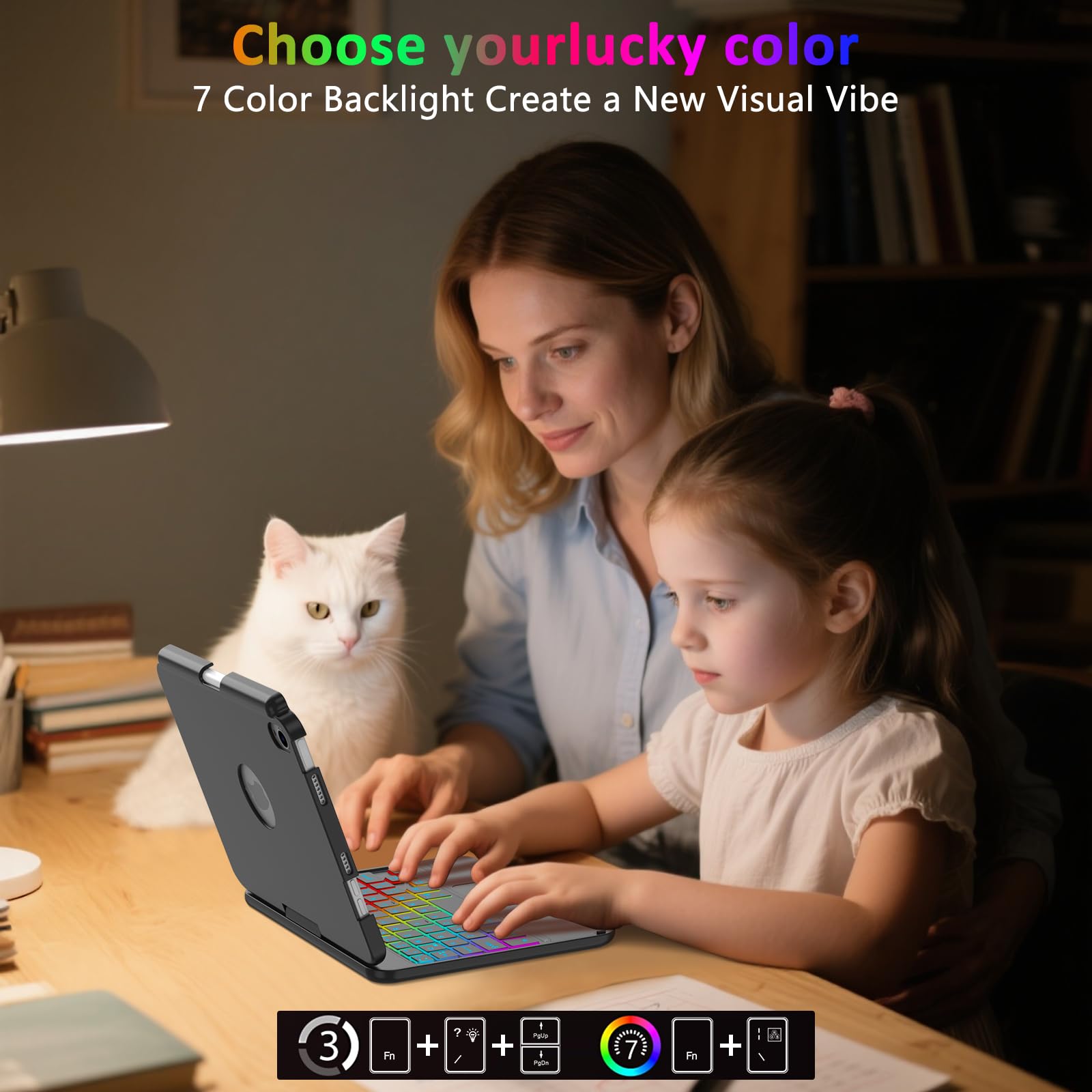 Foto 4 pulgar | Funda De Teclado Fuwang Touchpad Para Ipad Mini 7/6 8 3'' 2021/2024 - Venta Internacional.