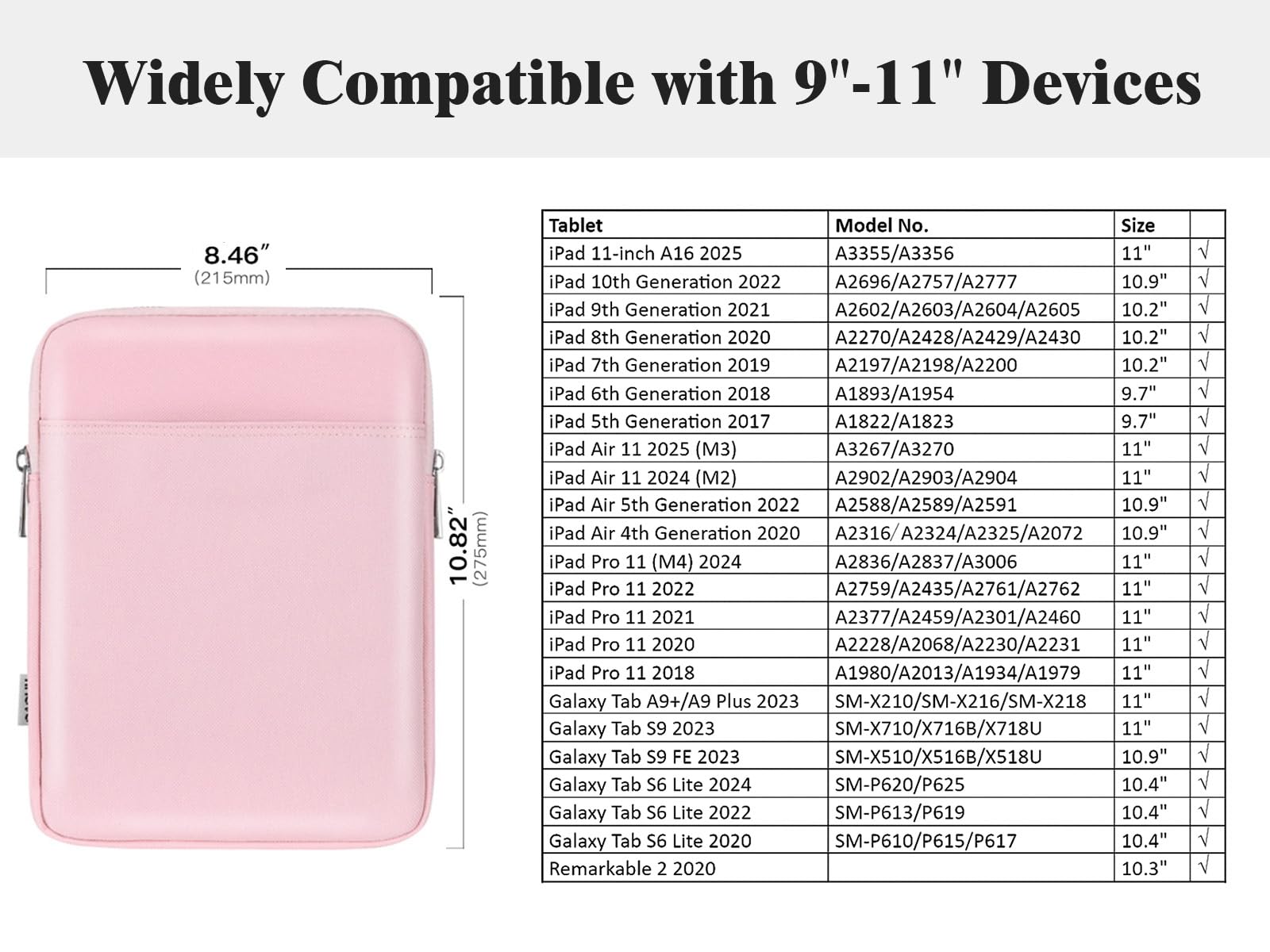 Foto 3 pulgar | Funda Para Tablet Timovo 9-11 Para Ipad 11 Pulgadas A16 2025 Rosa - Venta Internacional.